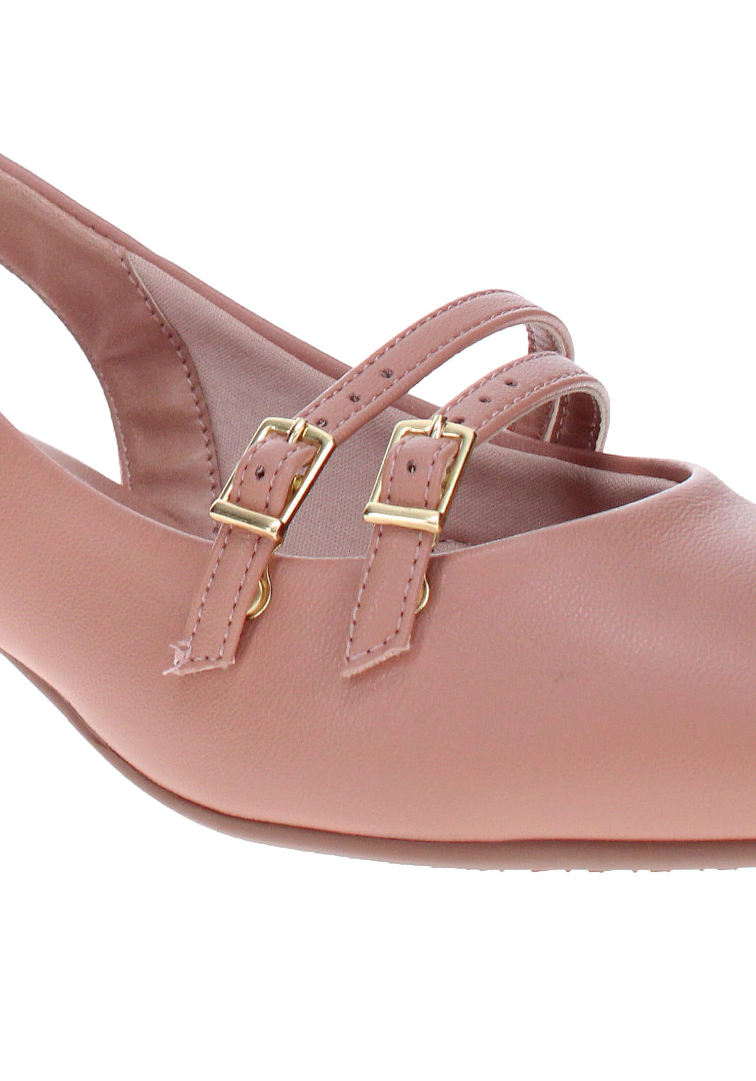 Nude Mid-Heel Slingback Sandals