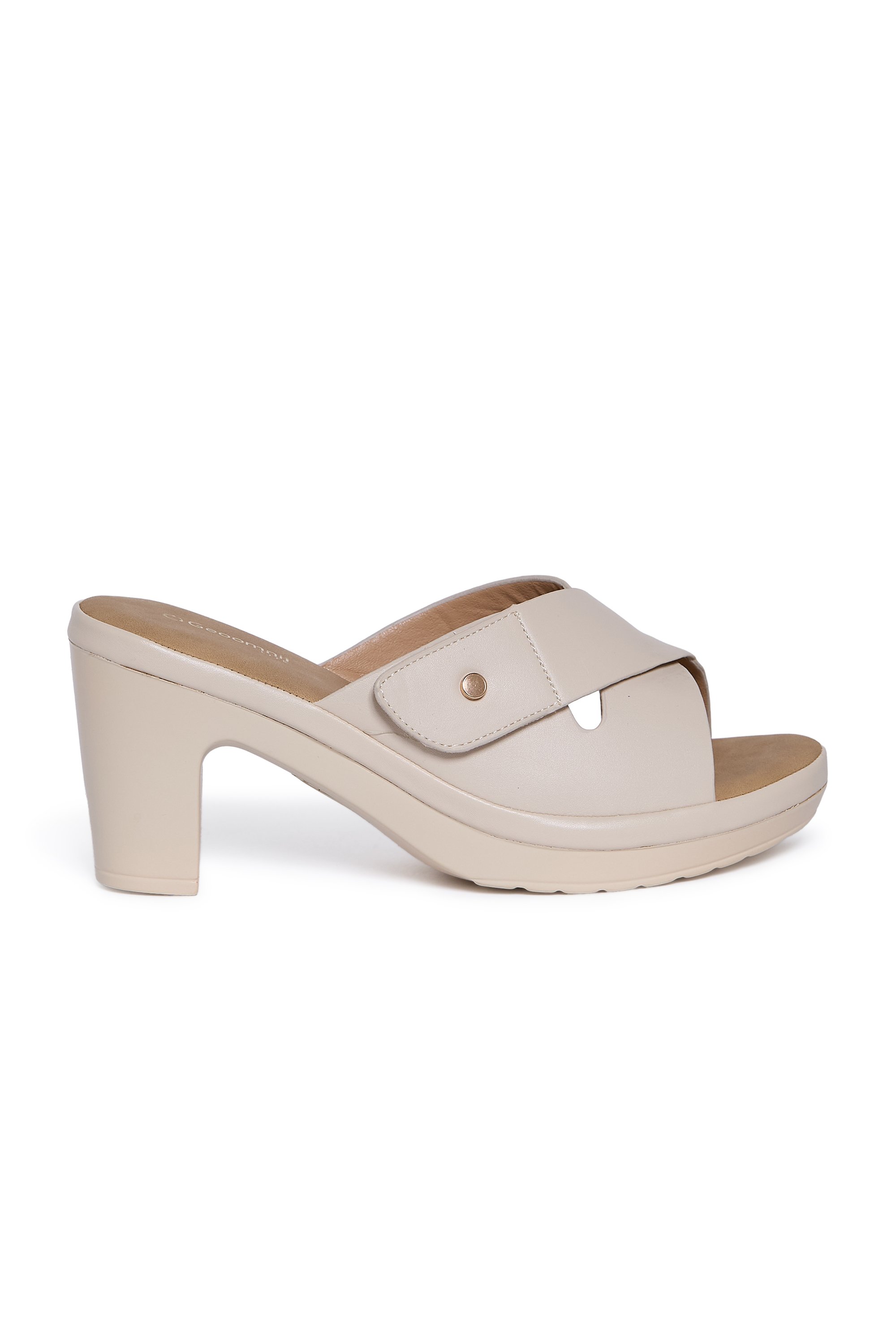 Beige Comfort Slide Sandals
