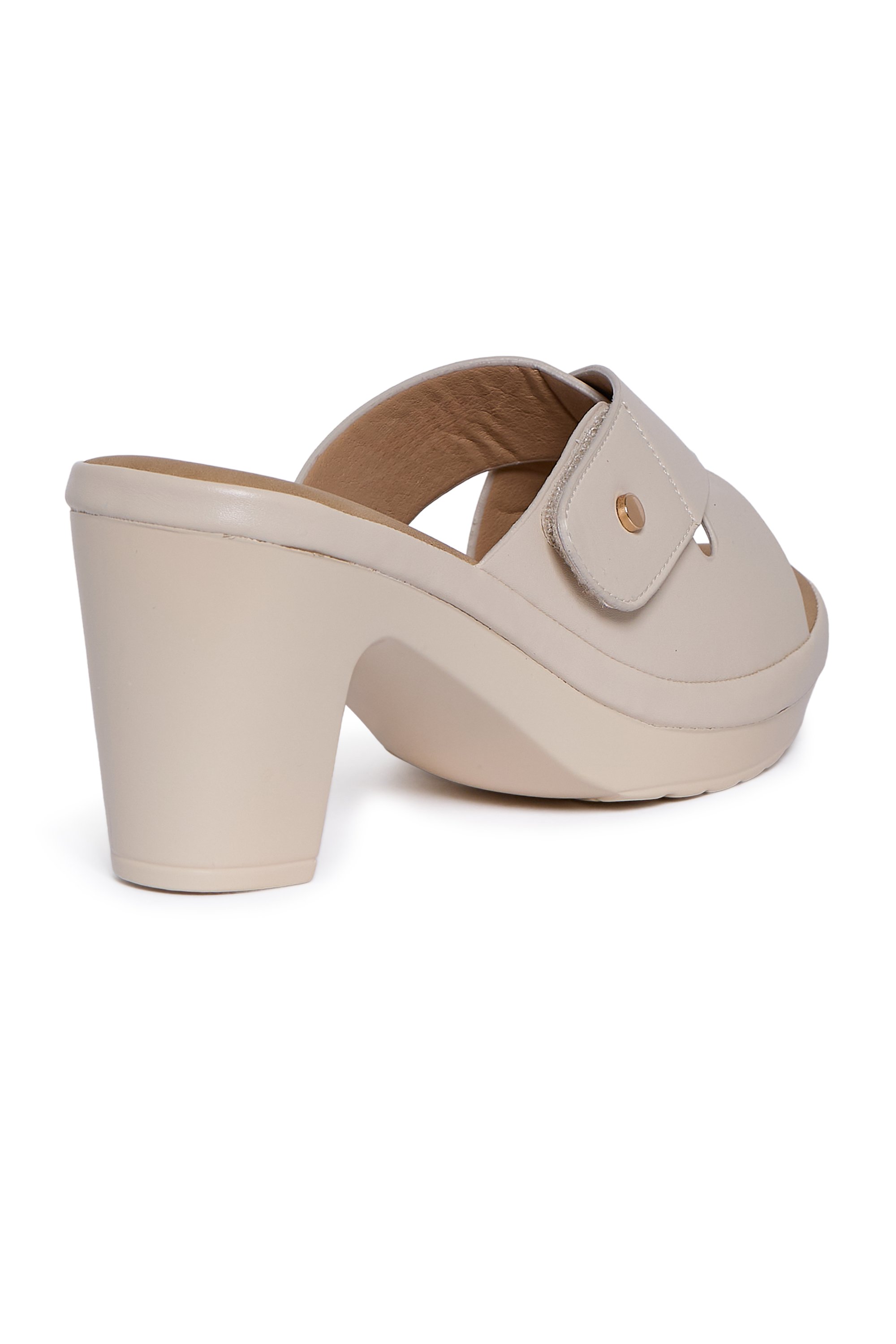 Beige Comfort Slide Sandals