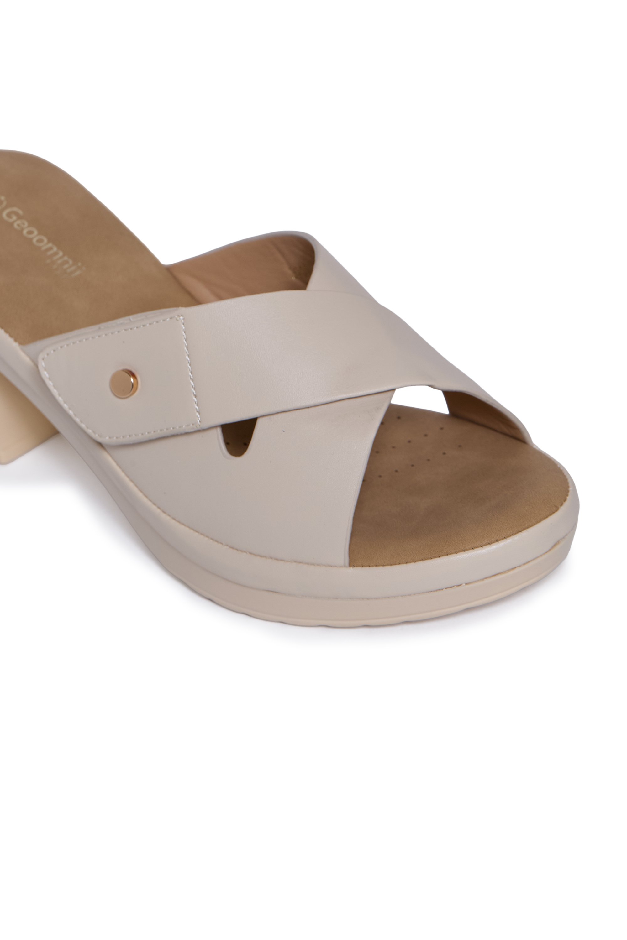 Beige Comfort Slide Sandals