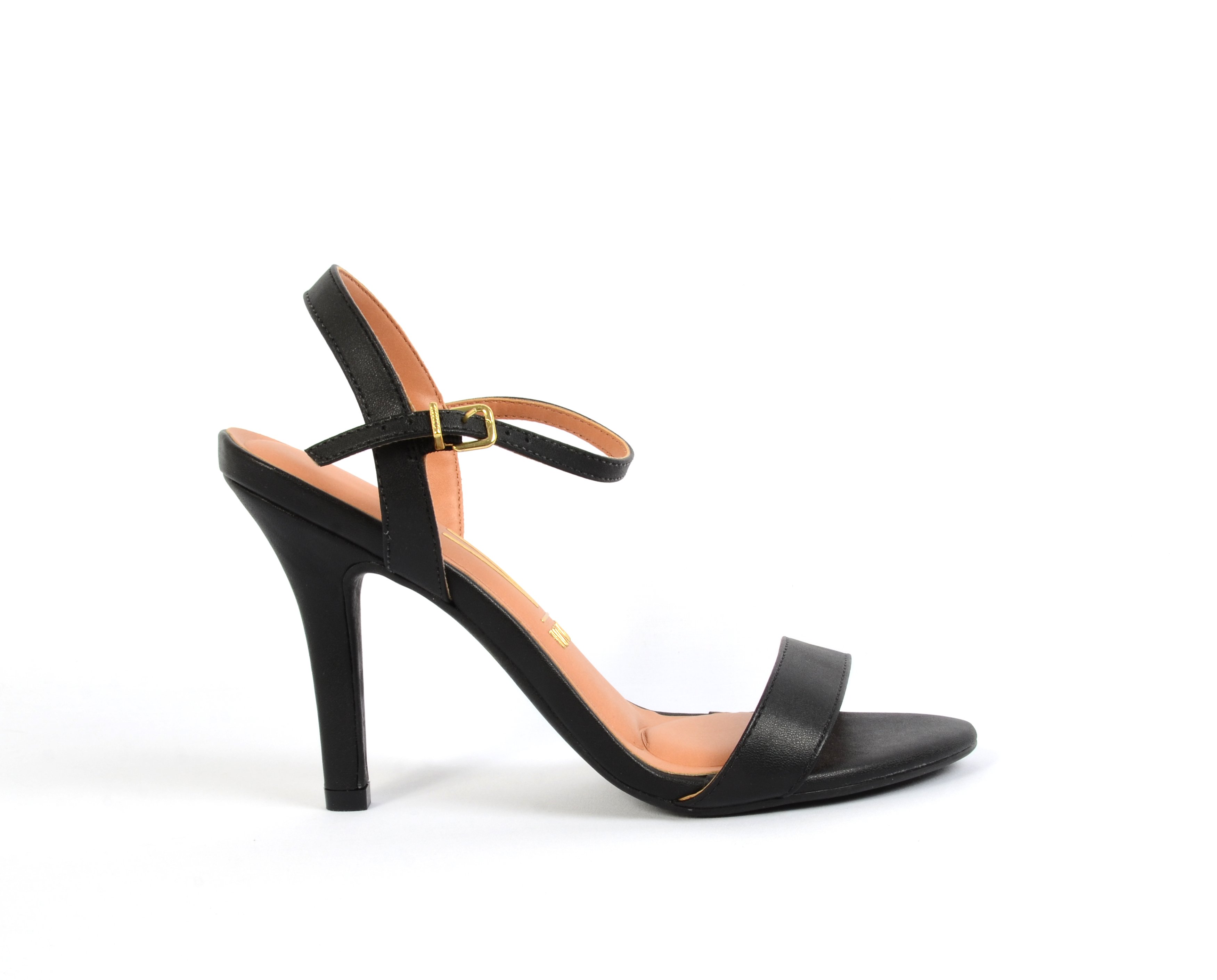 Black Ankle Strap High Heel Sandals