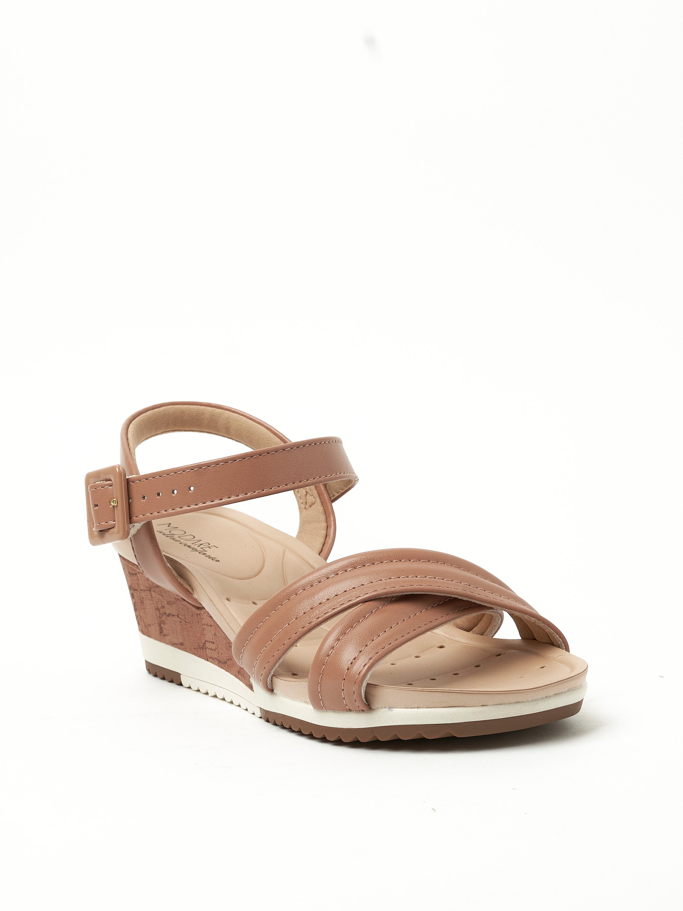 Nude Wedge Heel Sandals