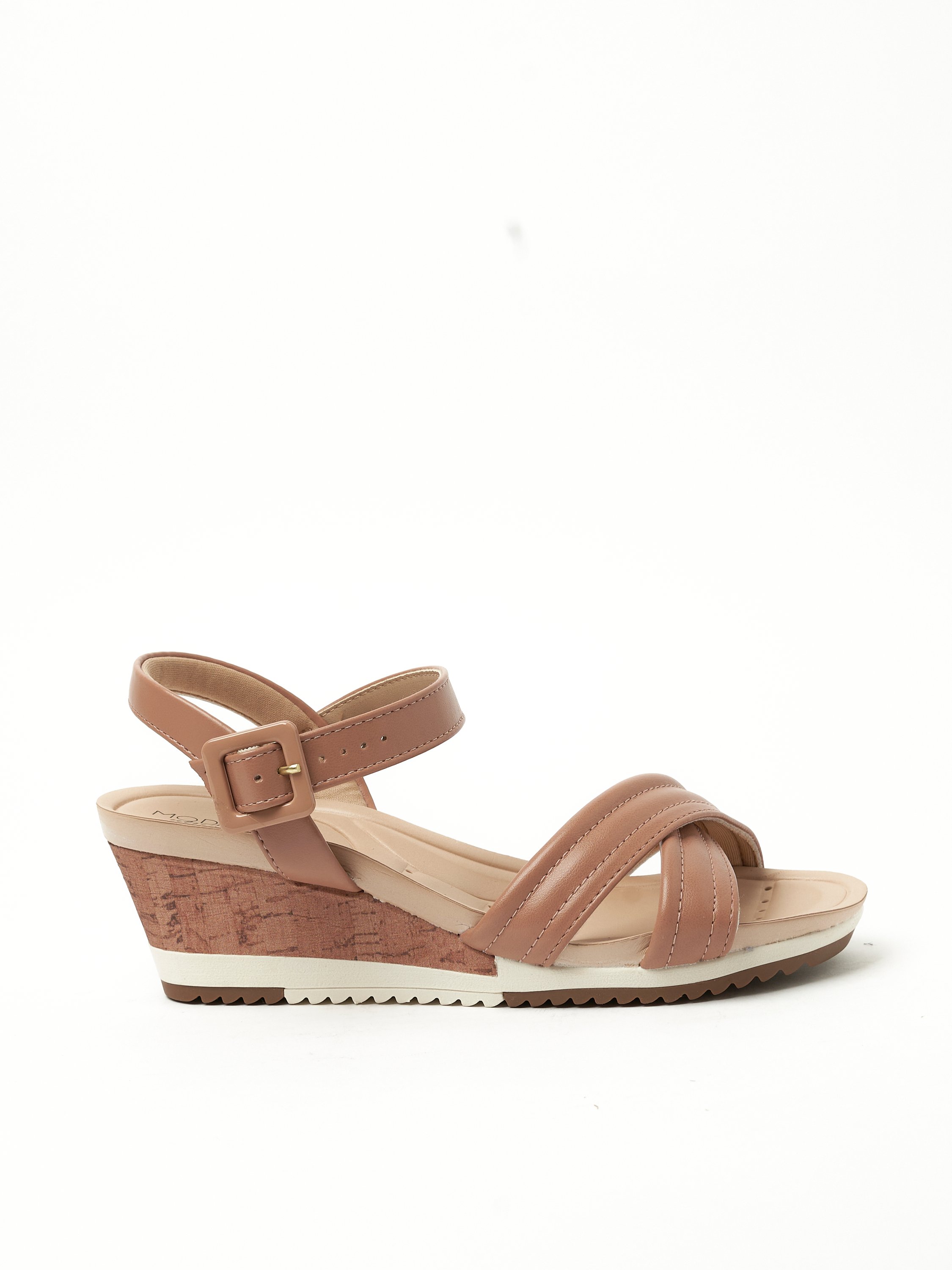 Nude Wedge Heel Sandals