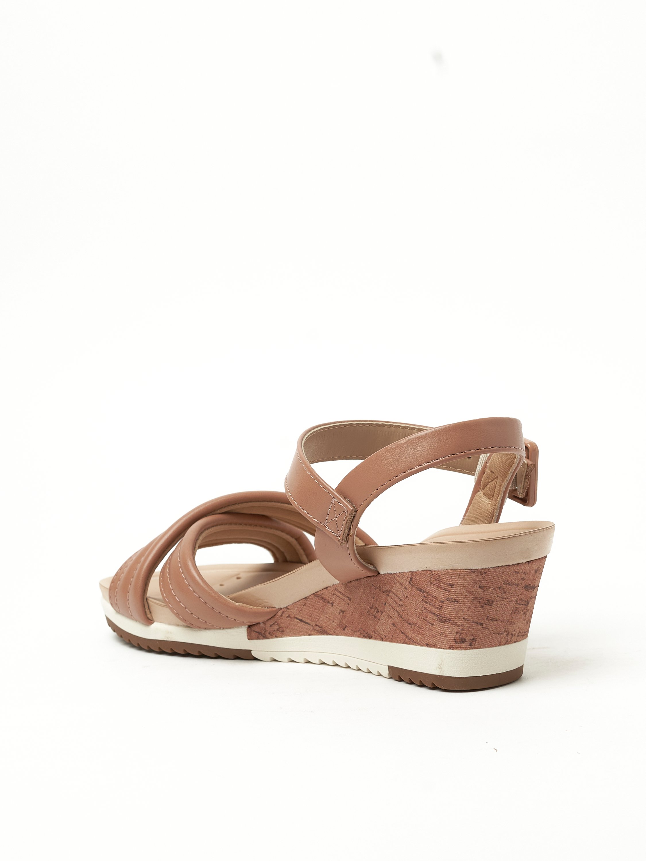 Nude Wedge Heel Sandals