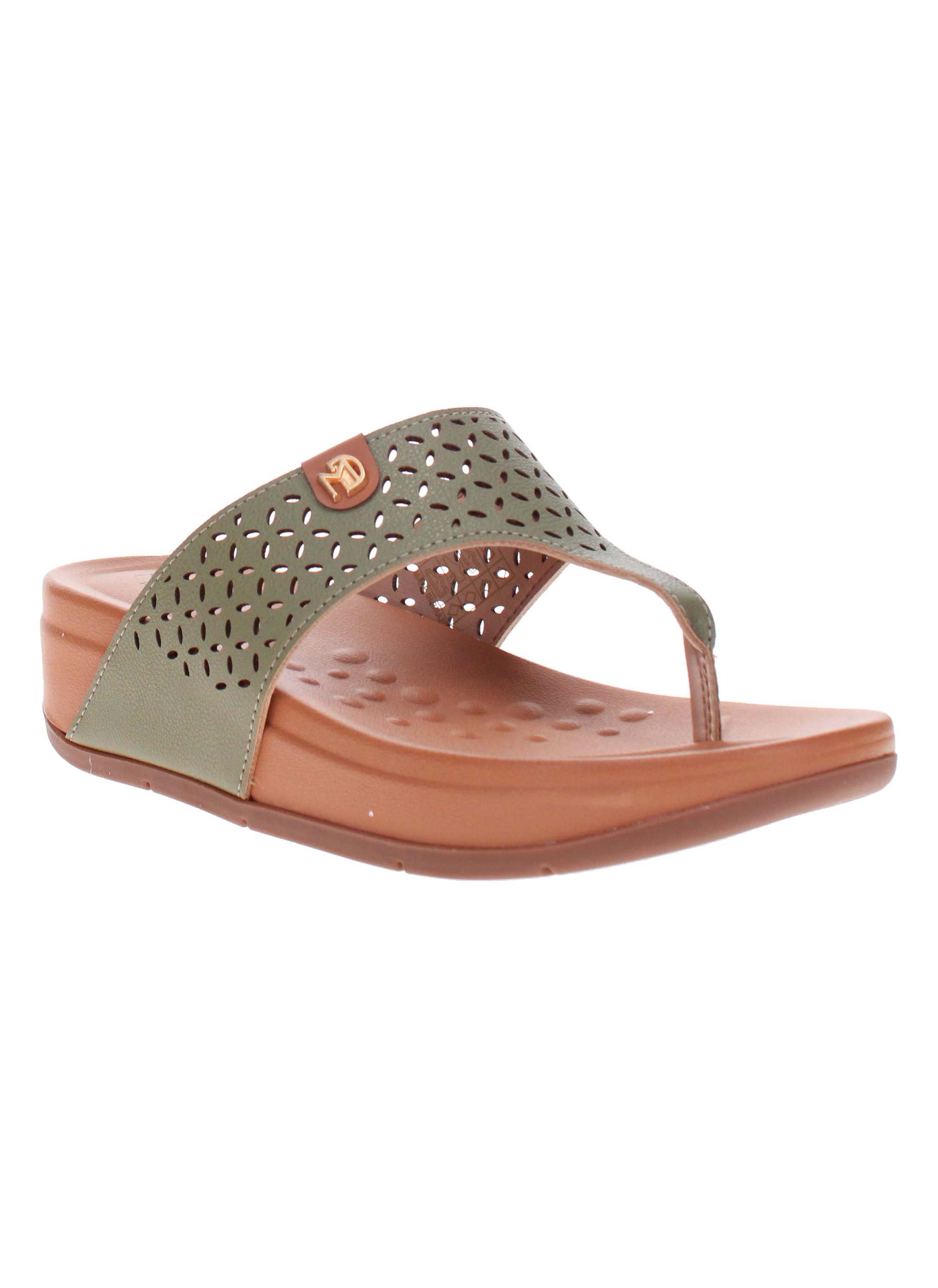 Olive Flat Comfort Sandals