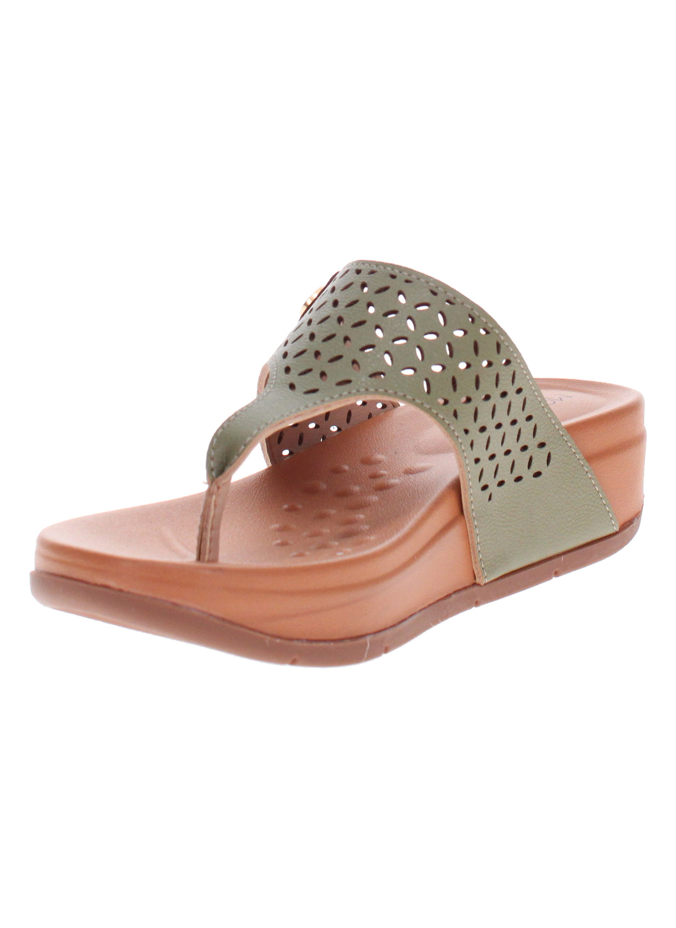 Olive Flat Comfort Sandals