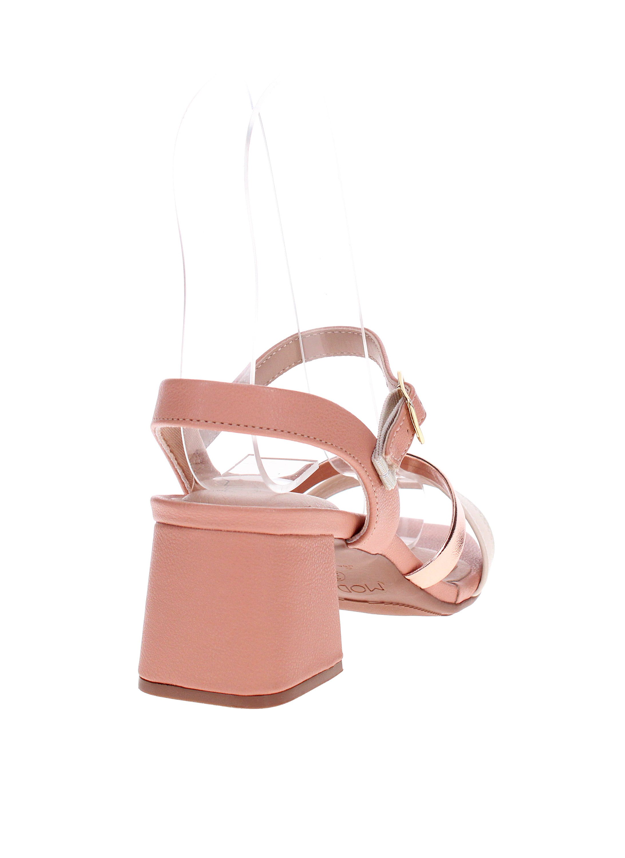 Cream Mid Heel Sandals