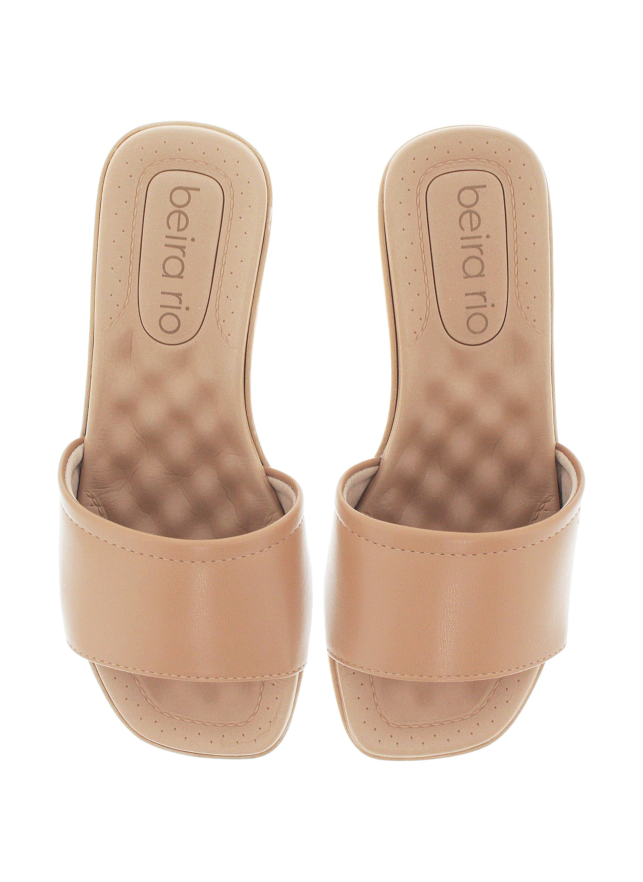 Nude Low Heel Slip-On Sandals