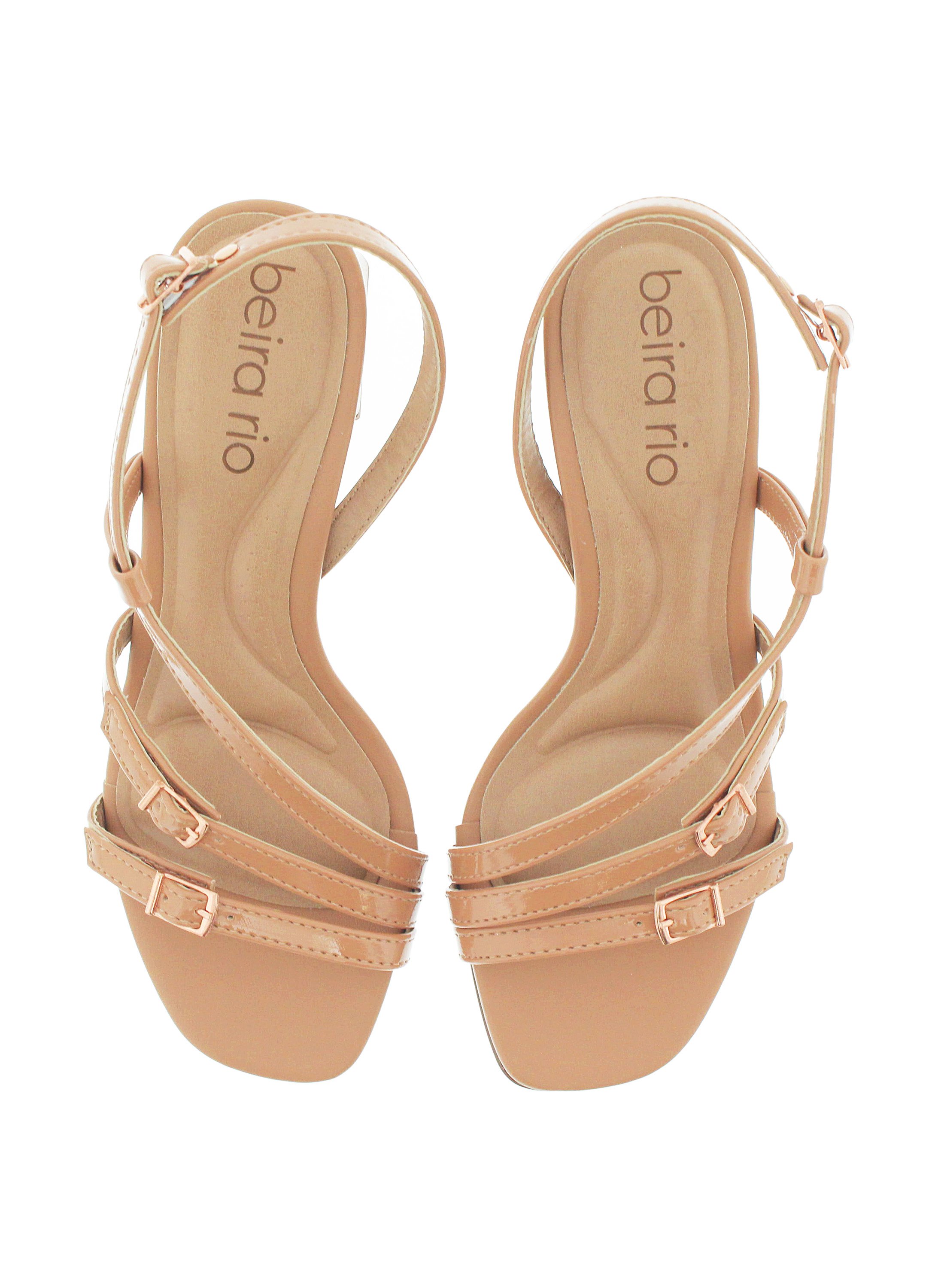 Nude Block Heel Slingback Sandals