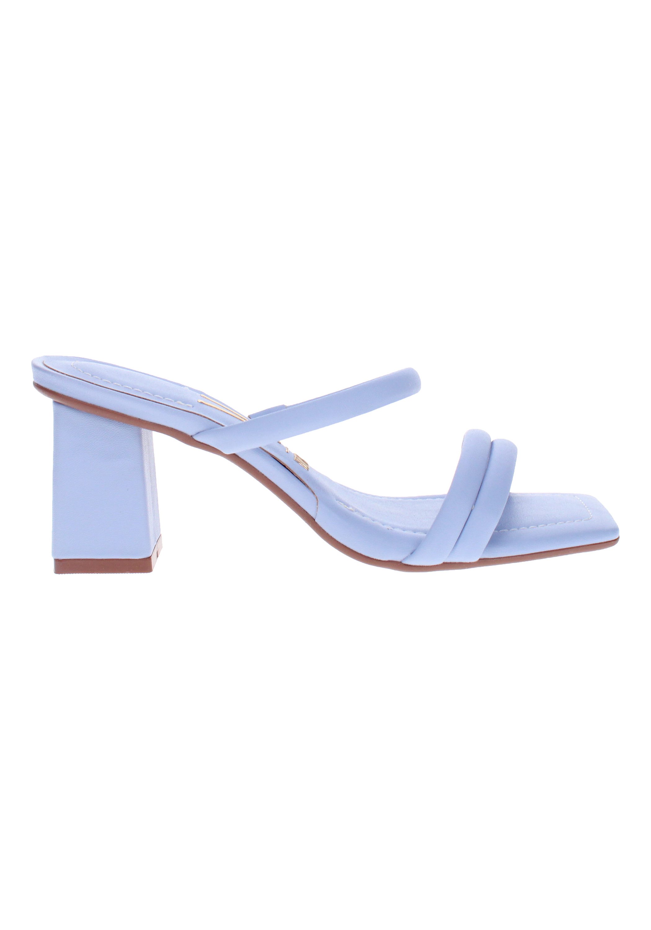 Blue Mid Heel Sandals