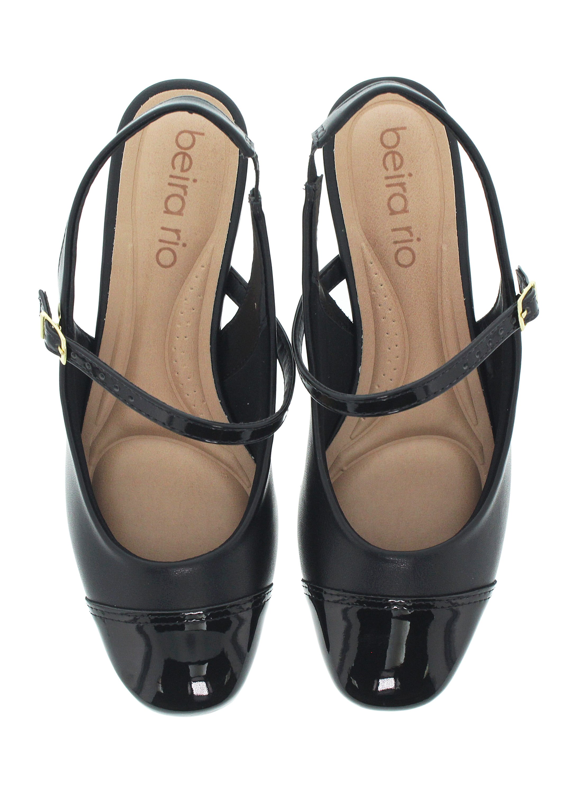 Black Slingback Square Toe Shoes