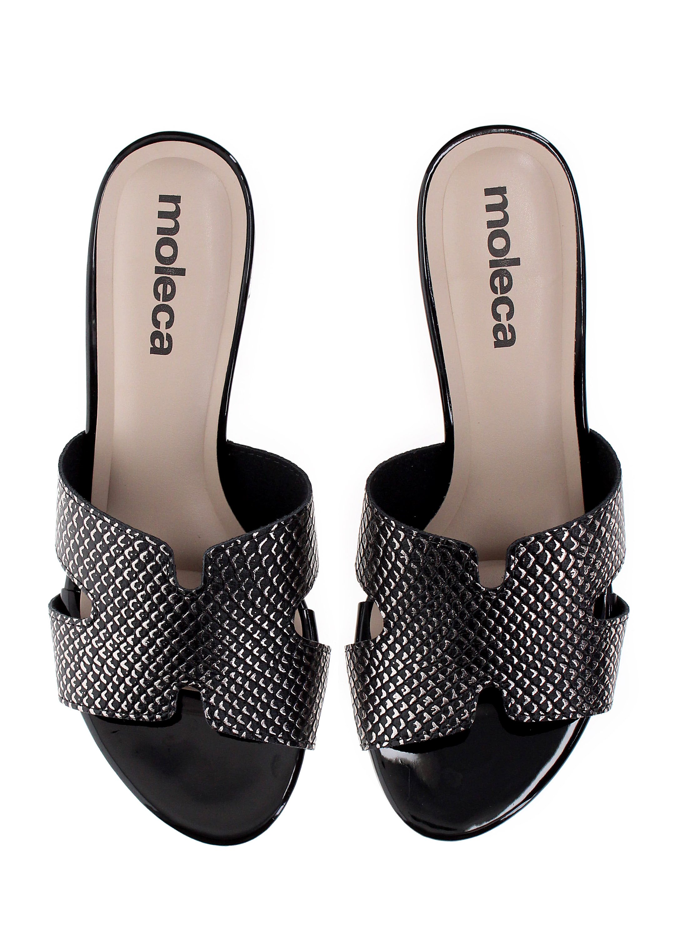Black Low Heel Sandals