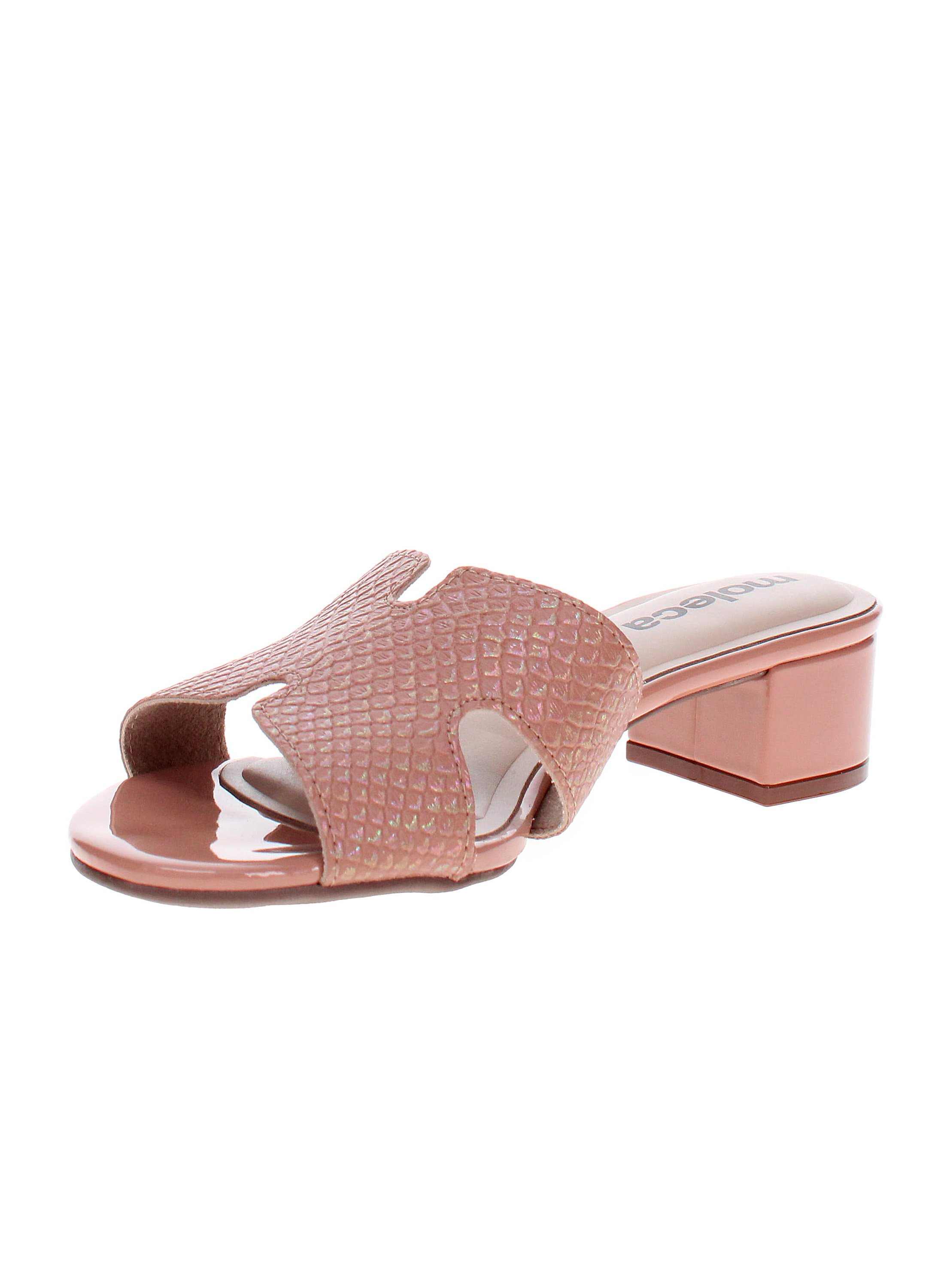 Pink Low Heel Sandals