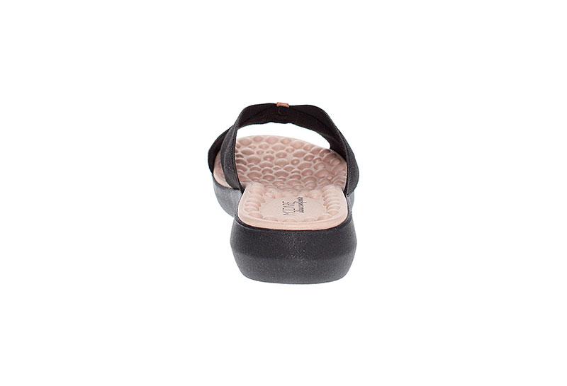 Black Comfort Flat Sandals