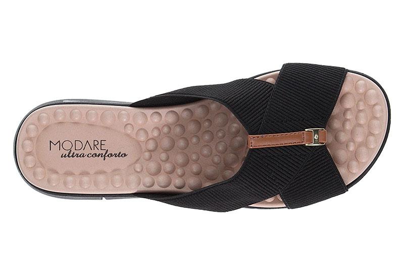 Black Comfort Flat Sandals
