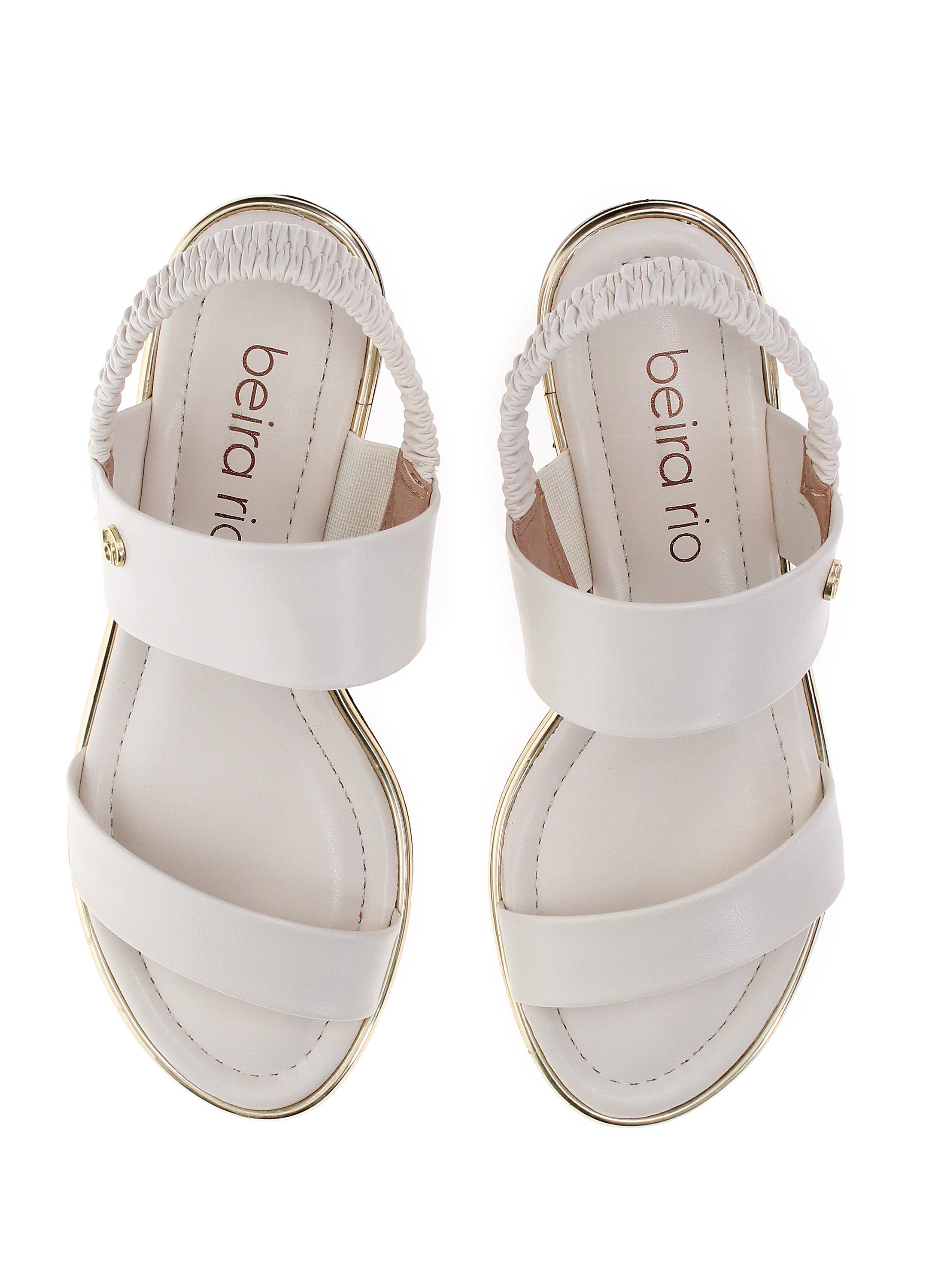 Beige Mid Heel Sandals