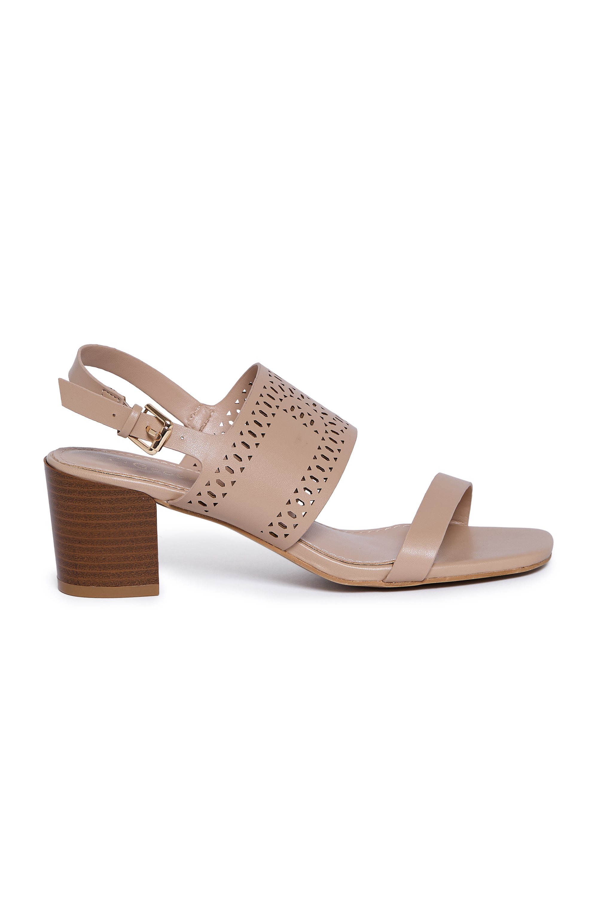 Off-White Mid Heel Sandals