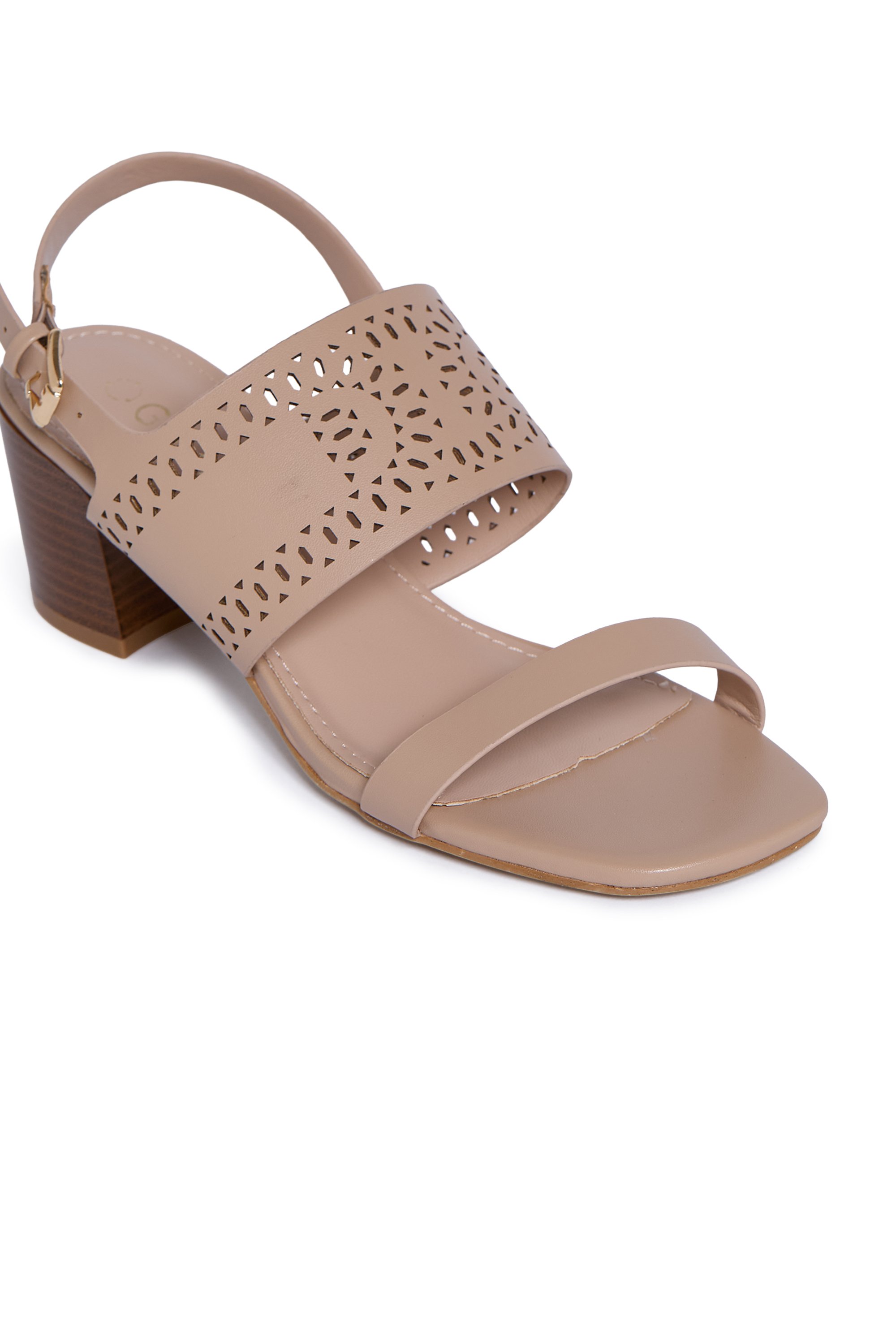 Off-White Mid Heel Sandals