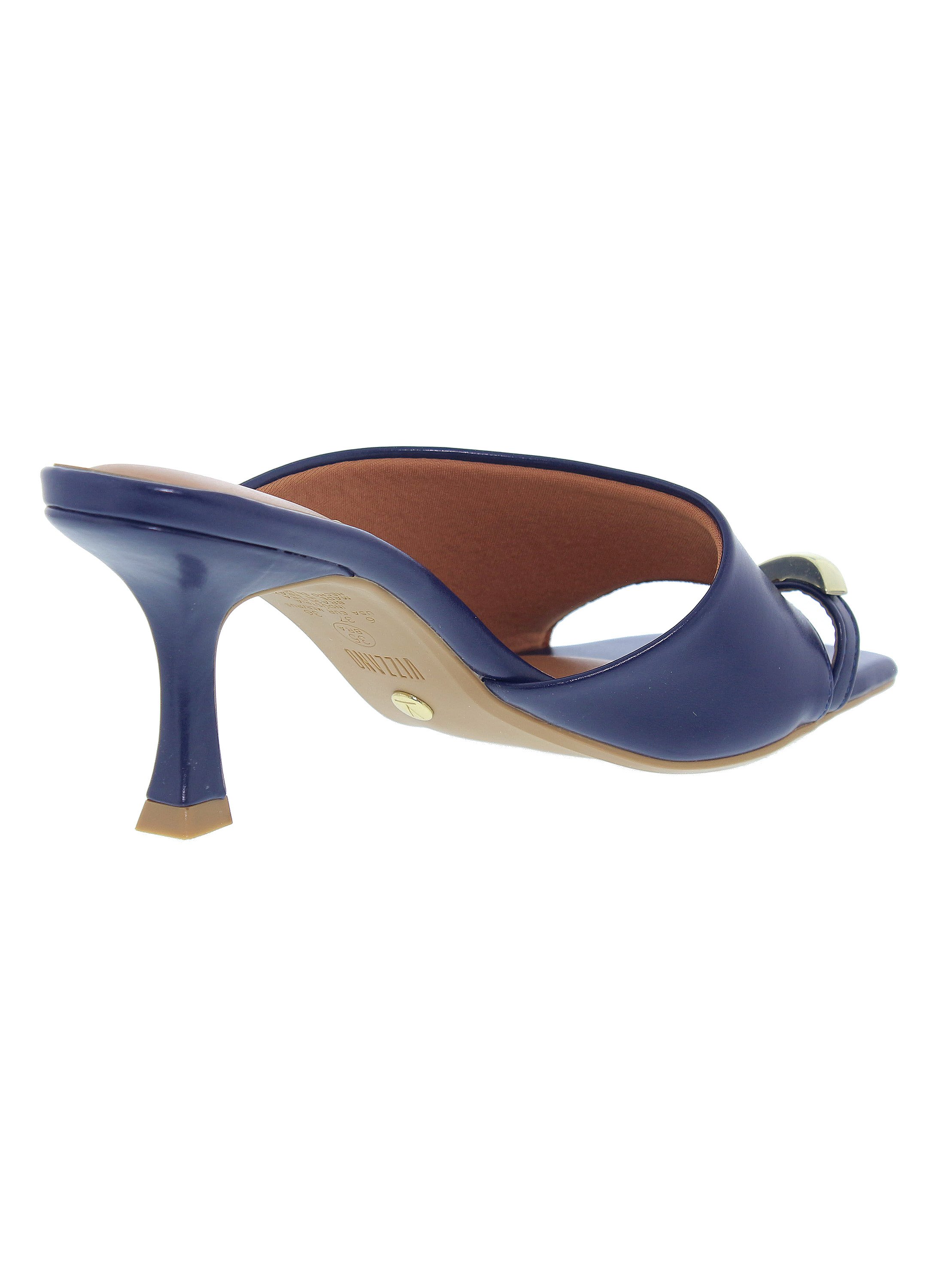 Navy Blue Mid-Heel Sandals