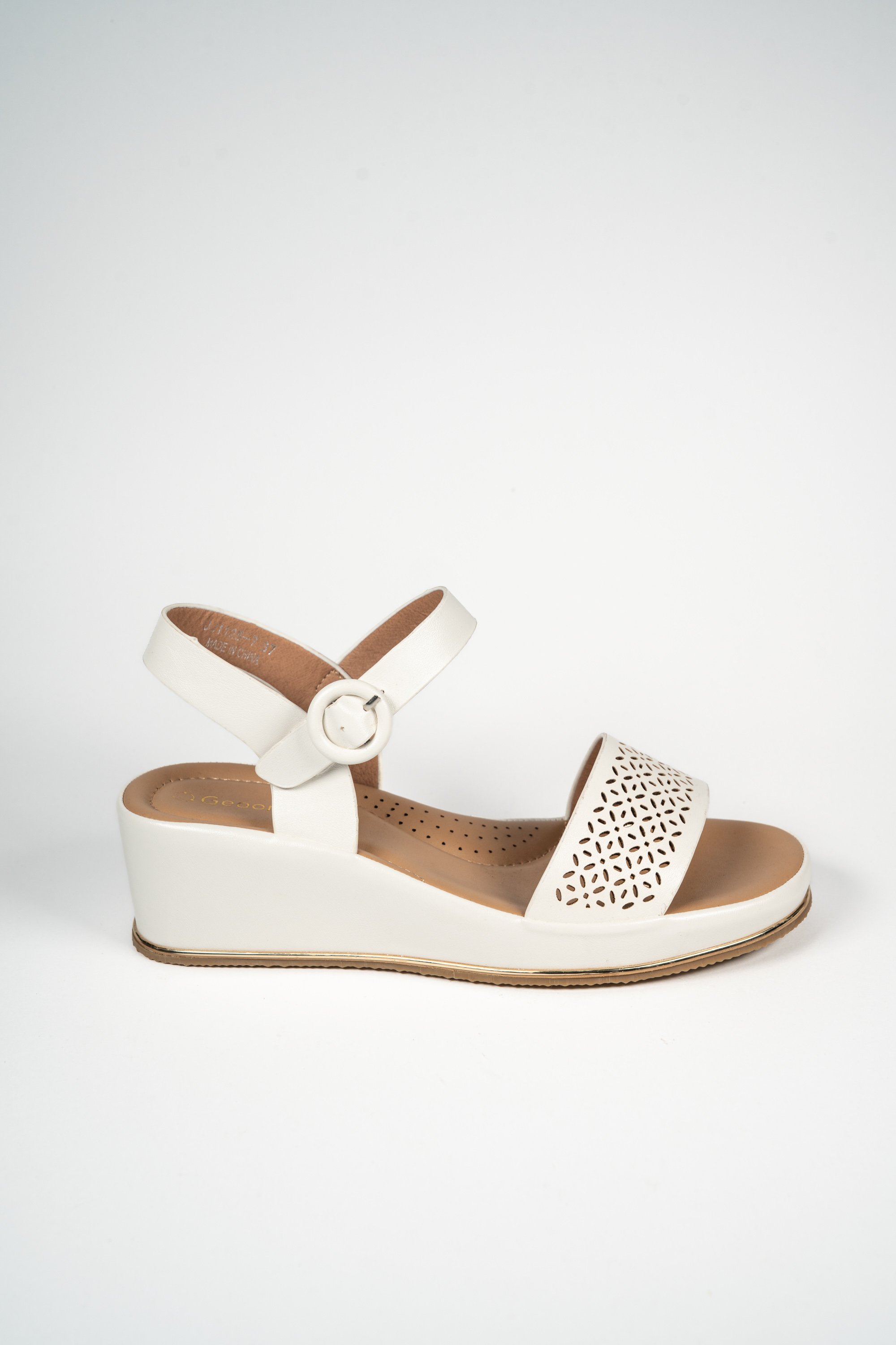 White Comfort Flat Sandals