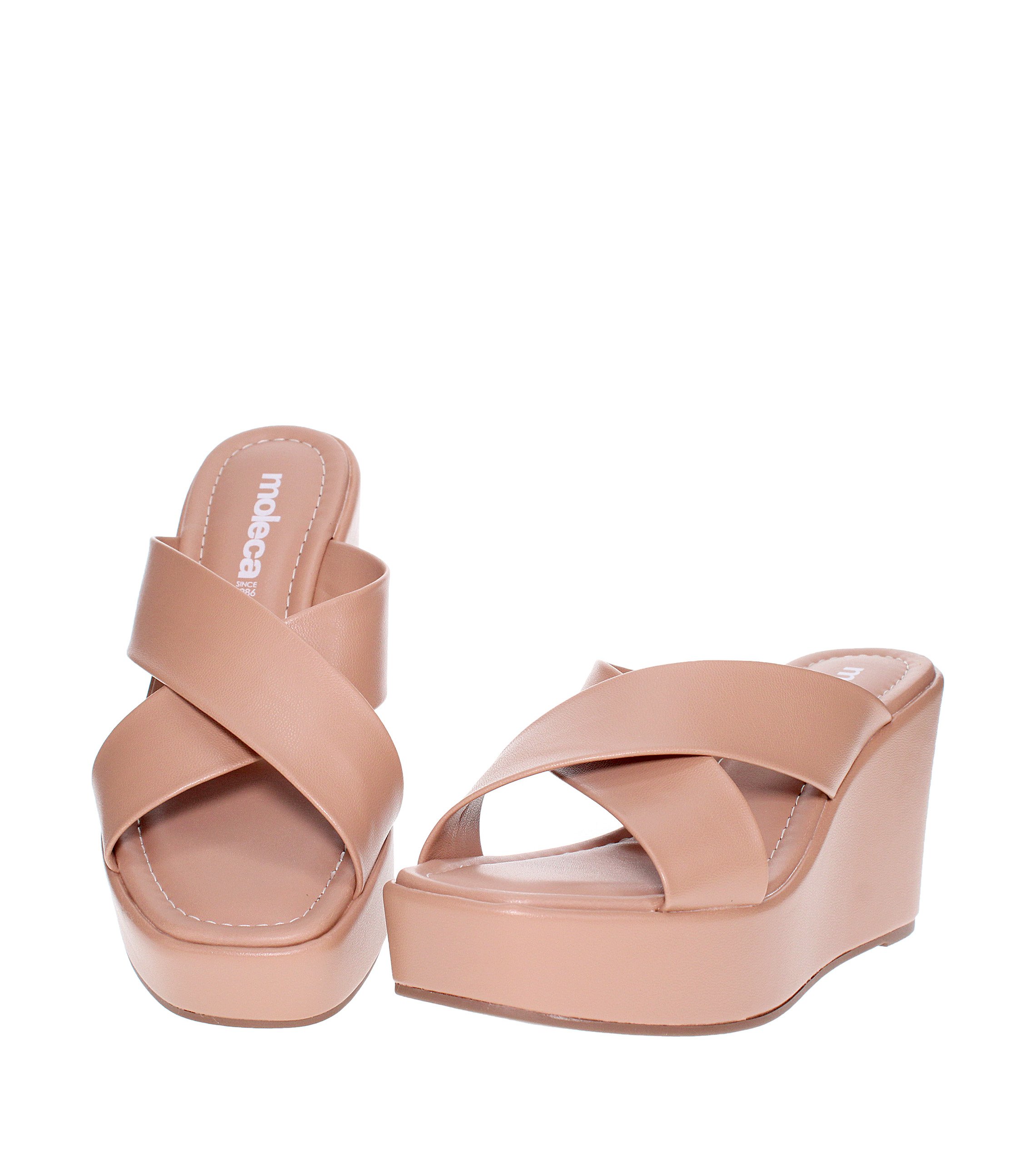 Peach Wedge Sandals