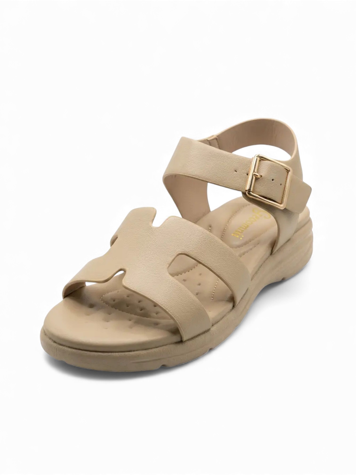 Beige Comfort Flat Sandals