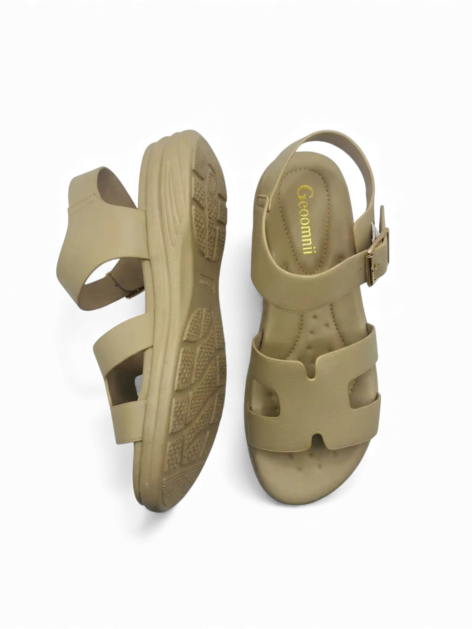 Beige Flat Comfort Sandals