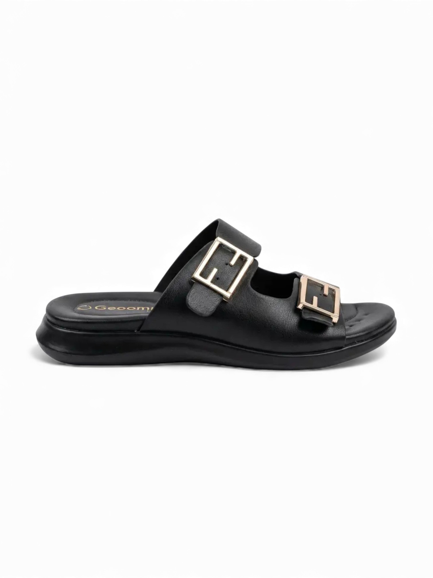 Black Flat Comfort Sandals
