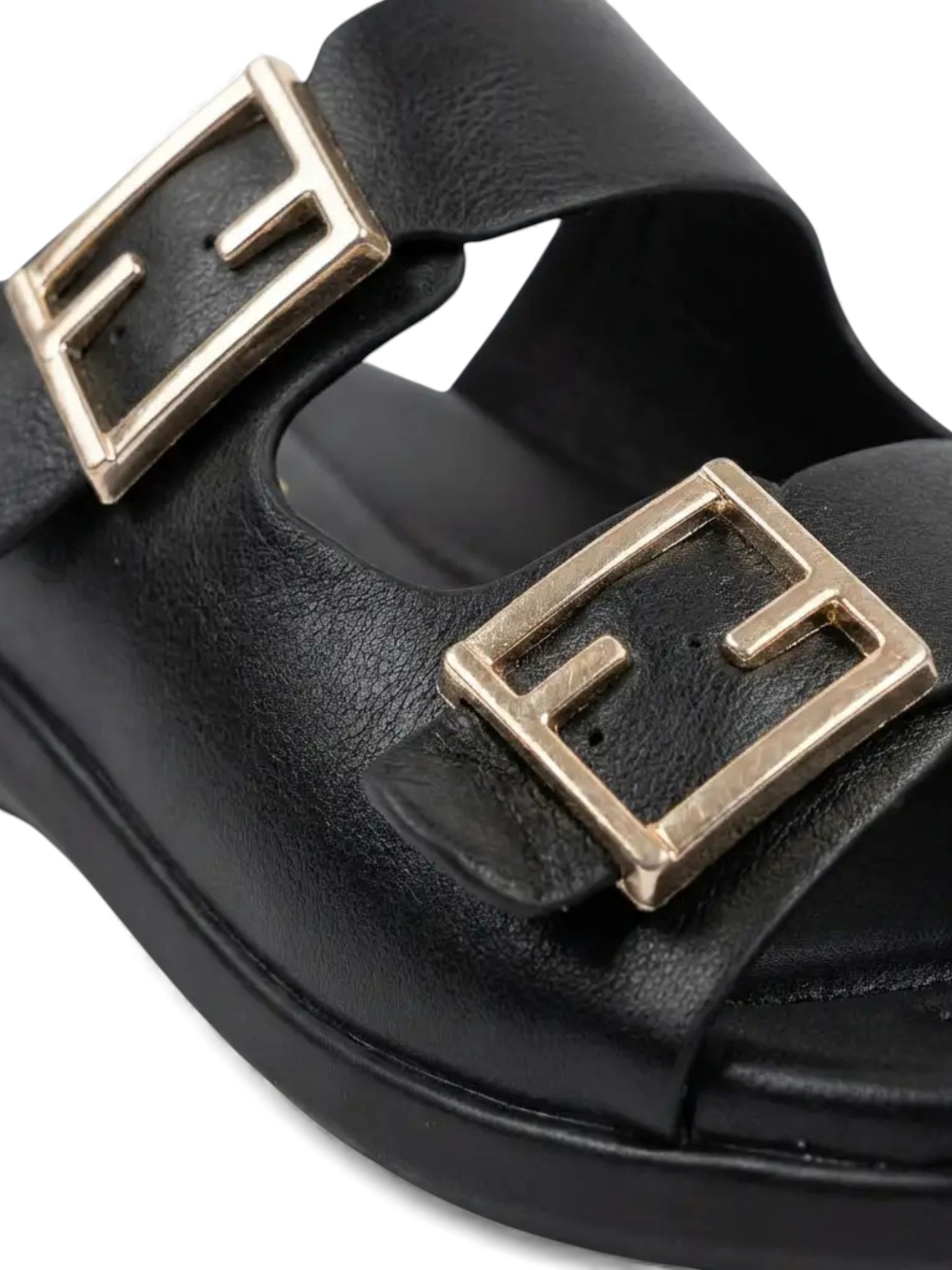 Black Flat Comfort Sandals