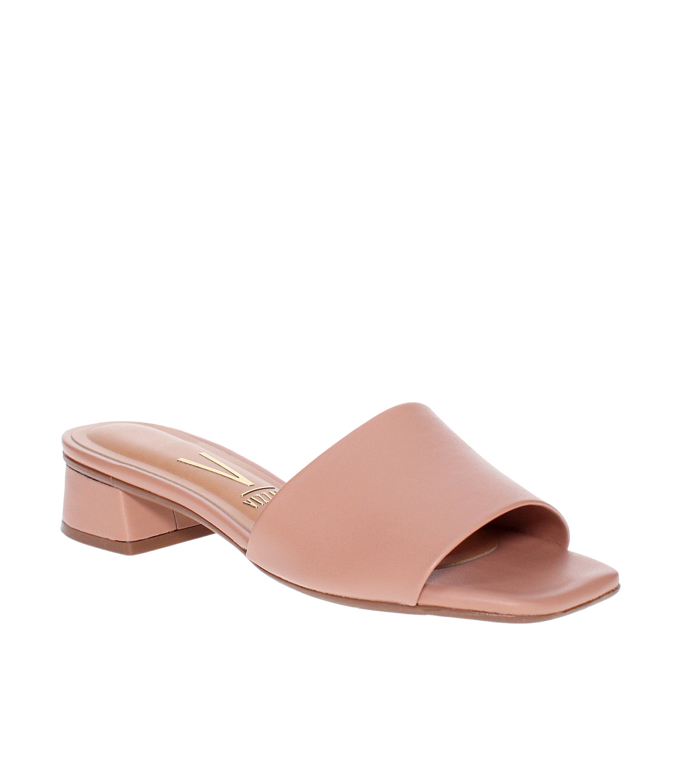 Nude Low Heel Slip-On Sandals for Women - Vizzano Comfort and Style