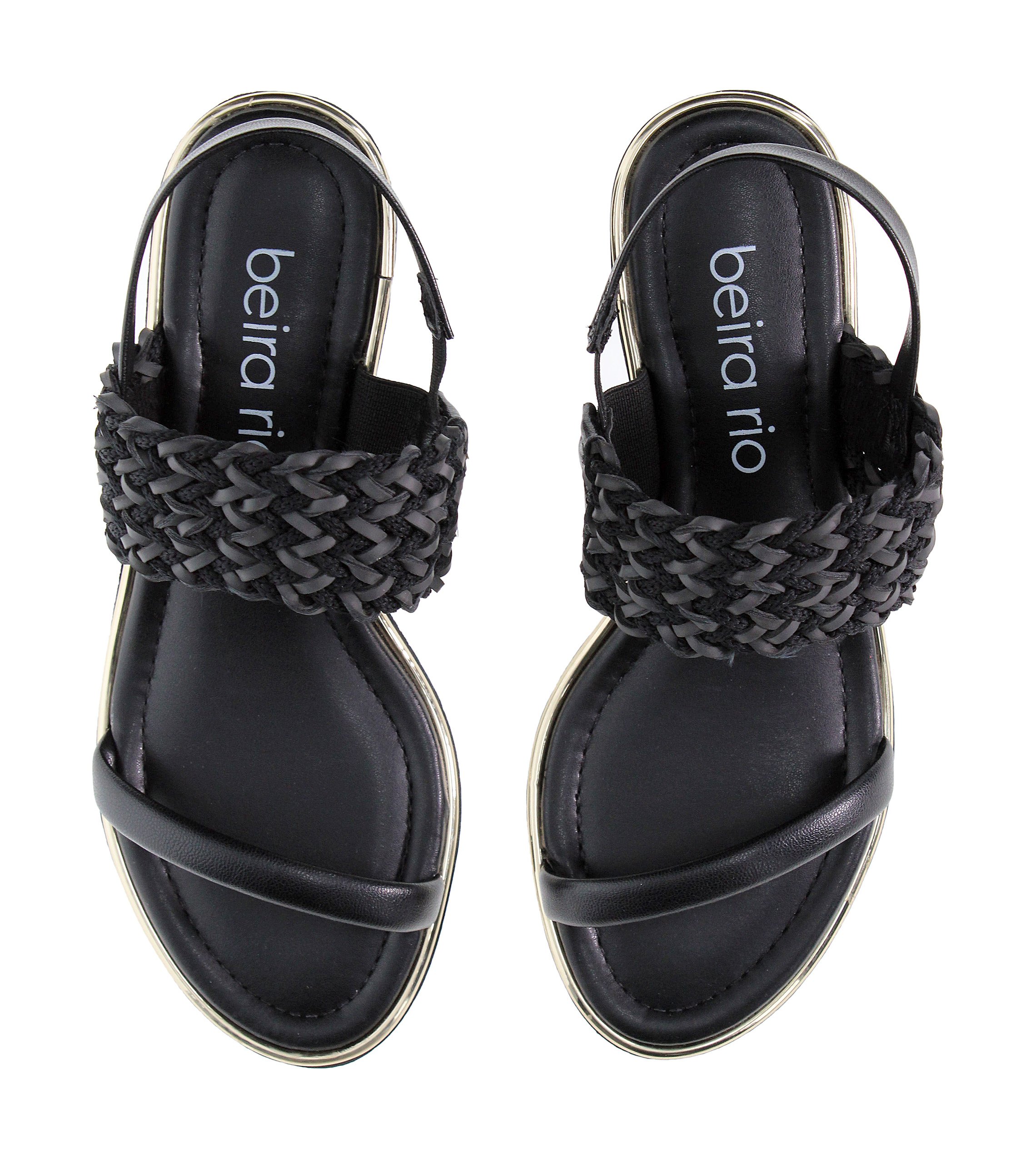 Black Slingback Mid Heel Sandals