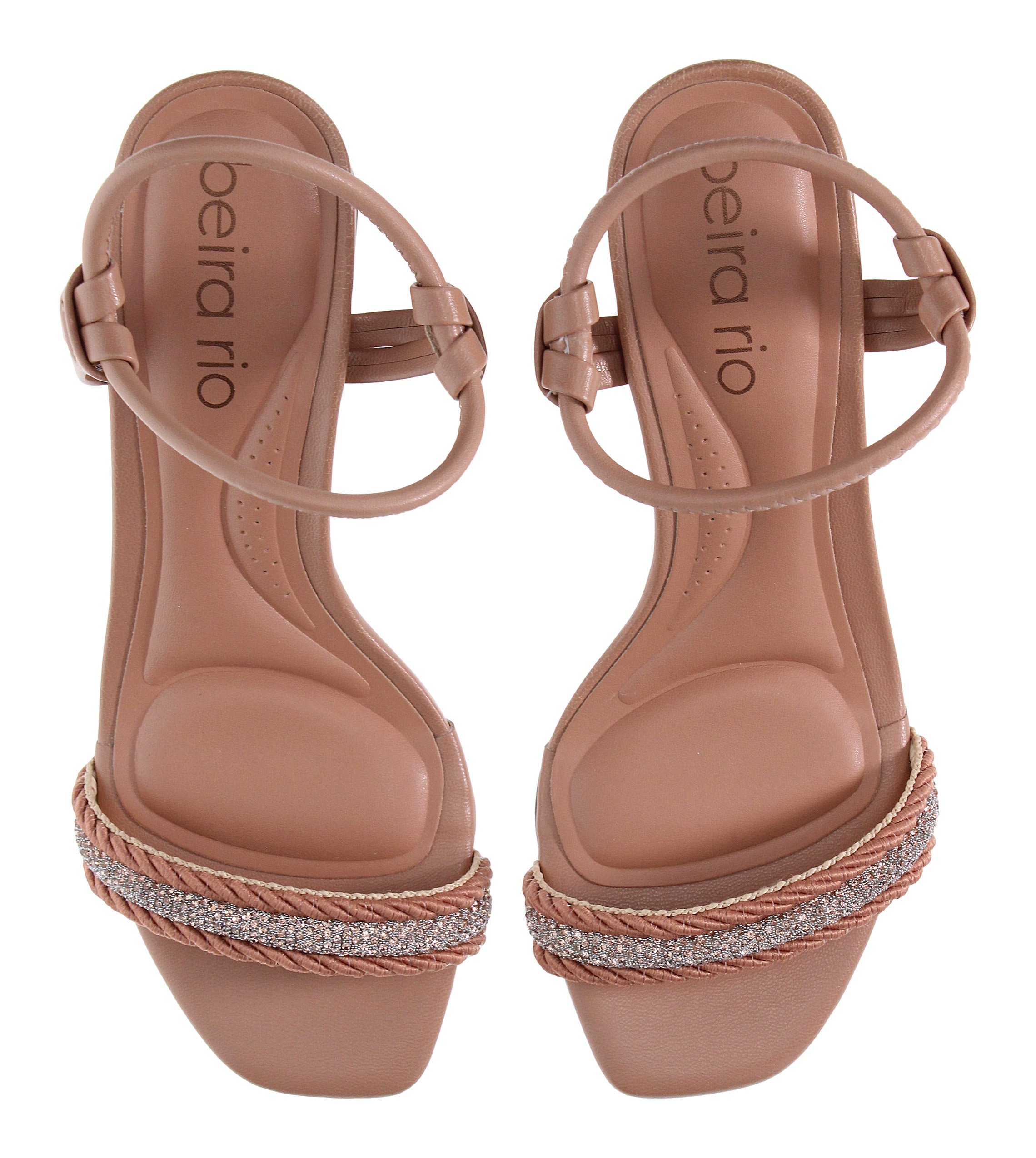 Peach Mid Heel Slingback Sandals