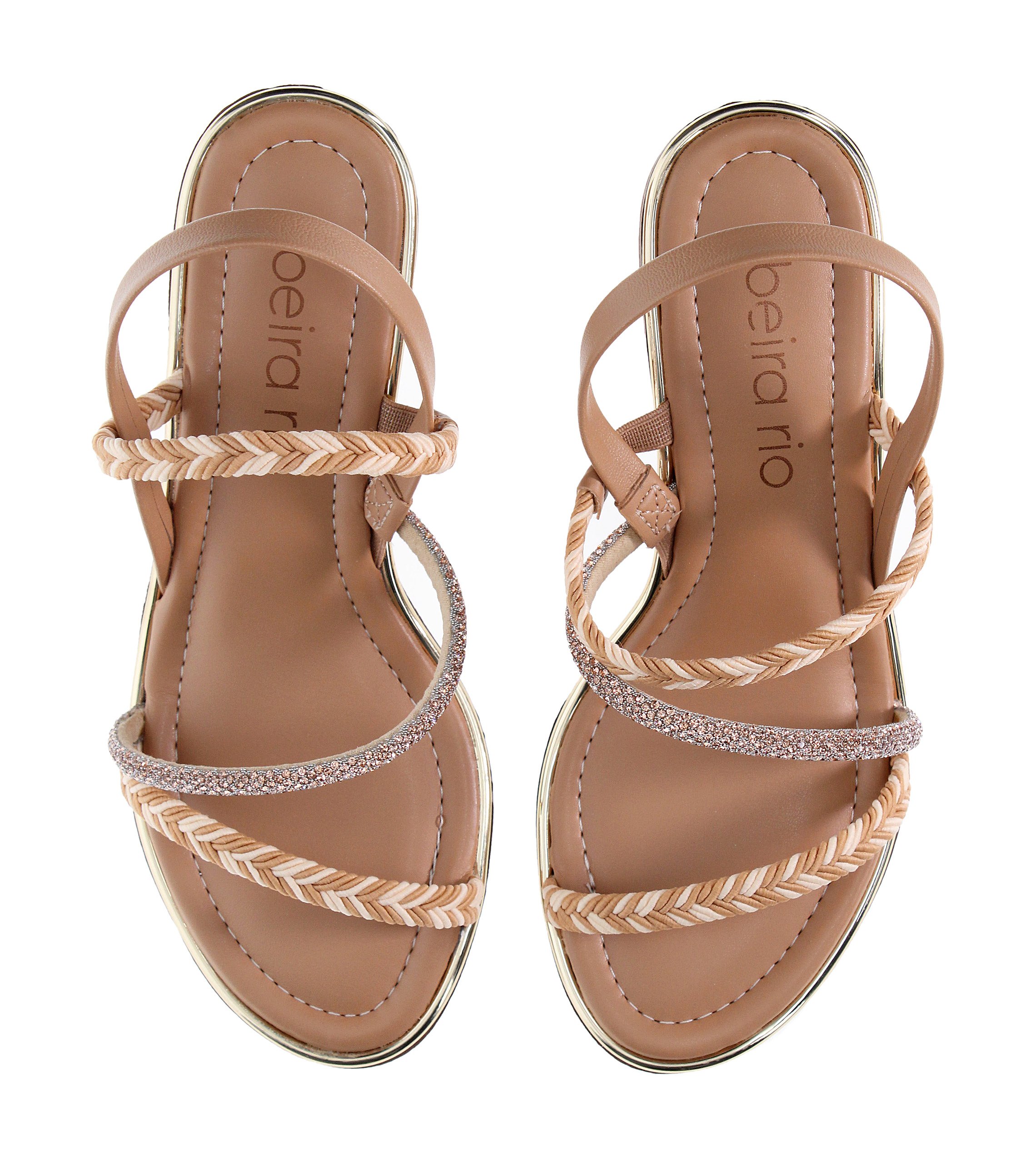 Multi-Strap Low Heel Slingback Sandals