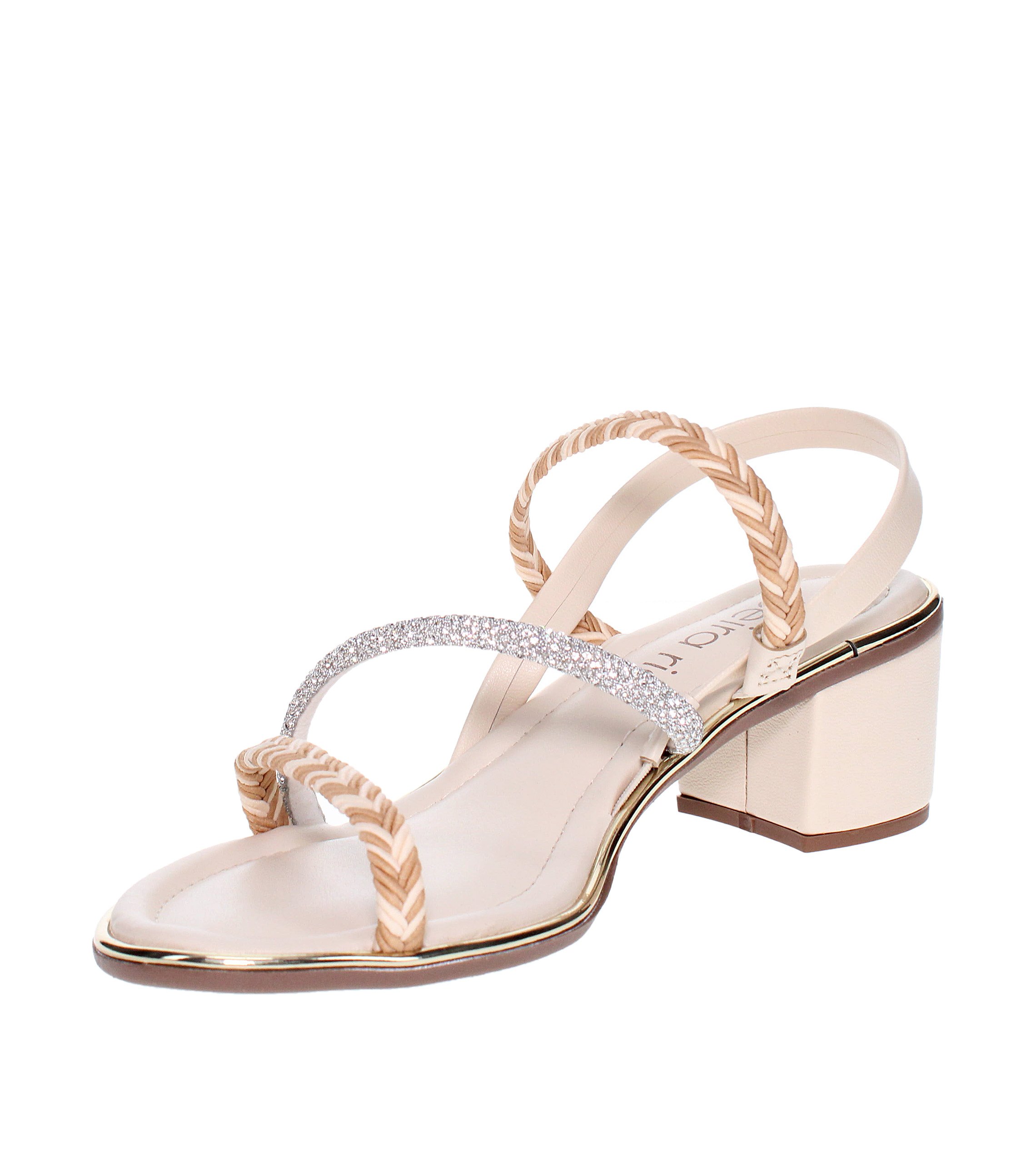 Multi-Strap Low Heel Slingback Sandals