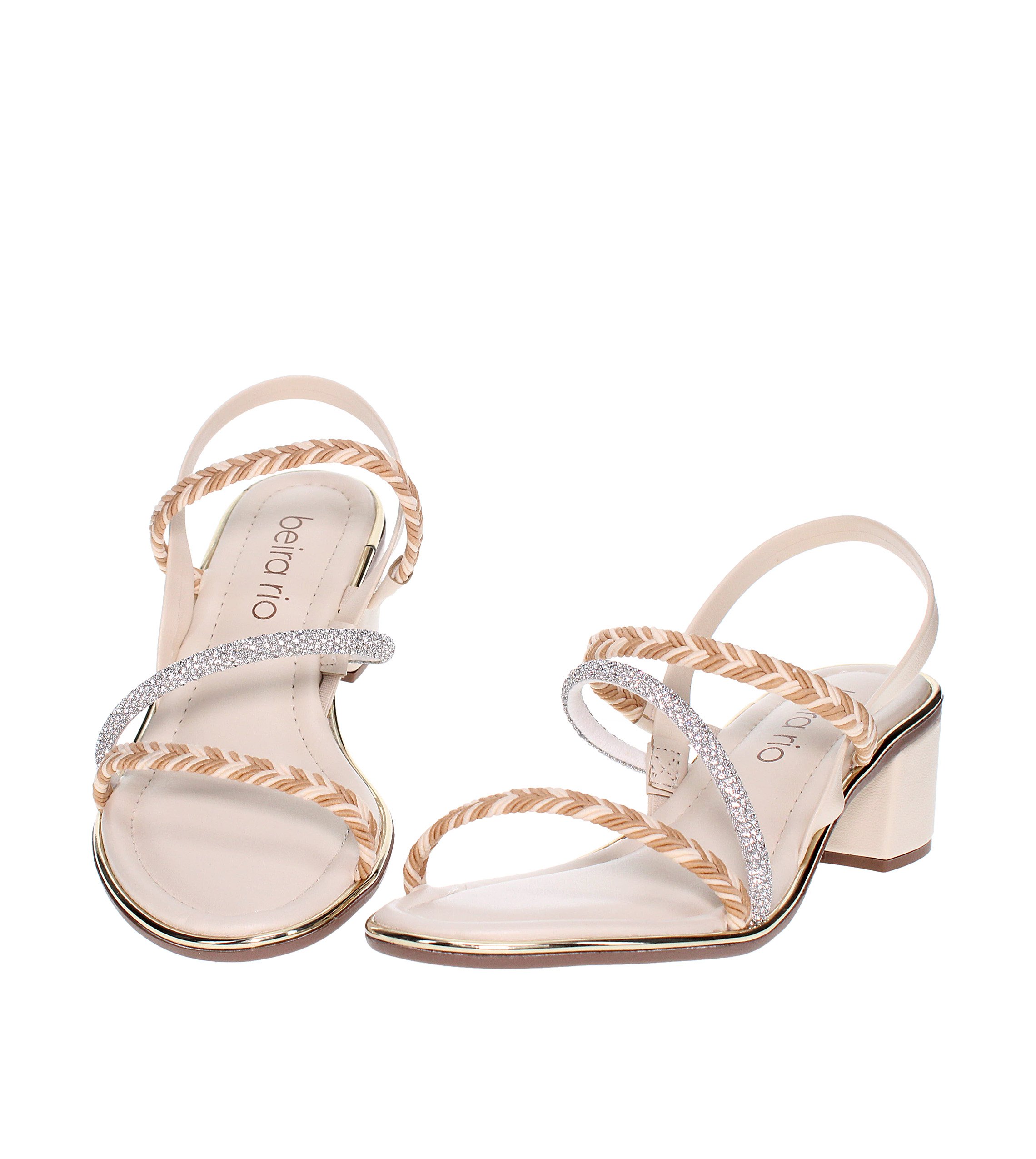 Multi-Strap Low Heel Slingback Sandals