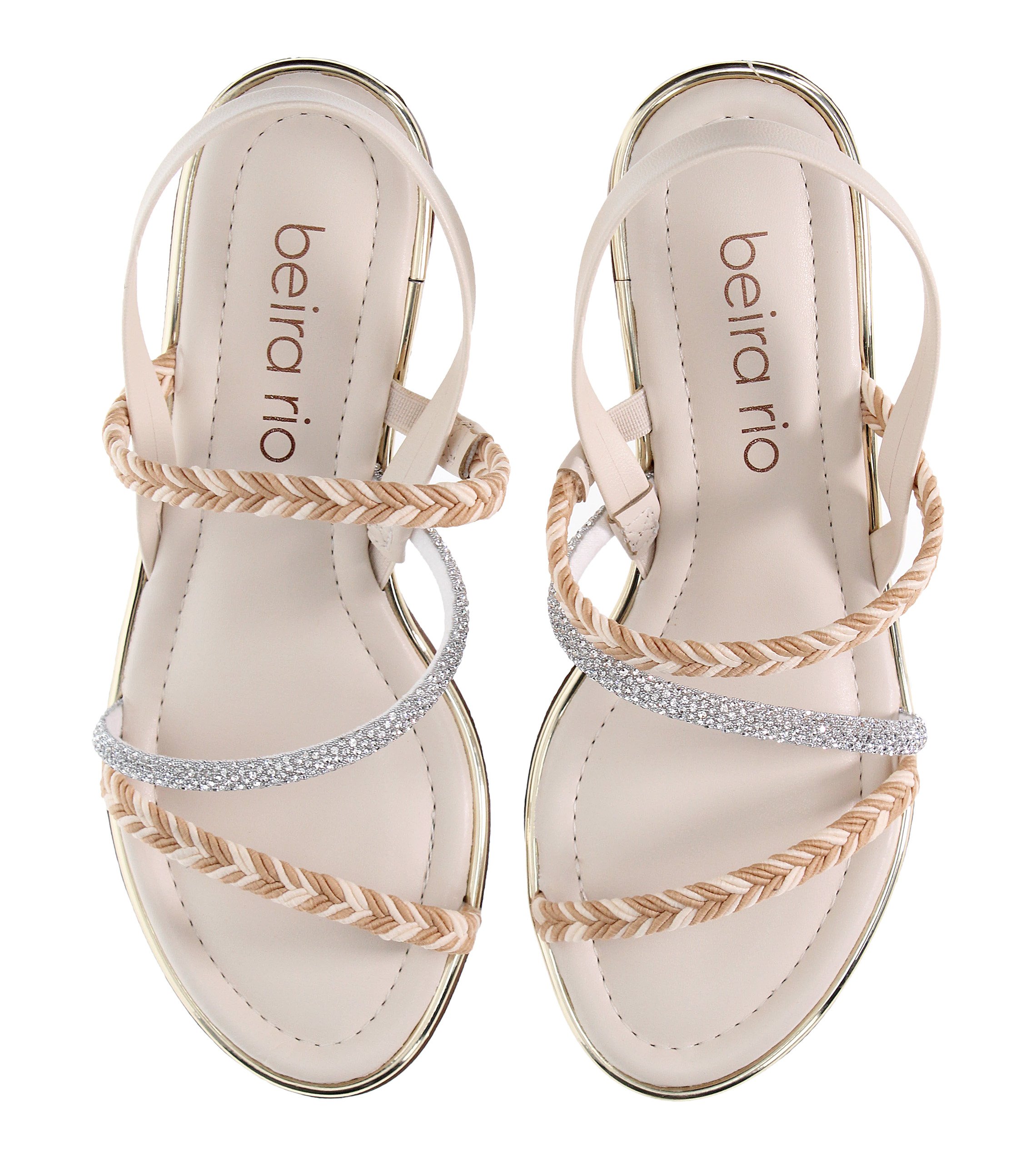 Multi-Strap Low Heel Slingback Sandals