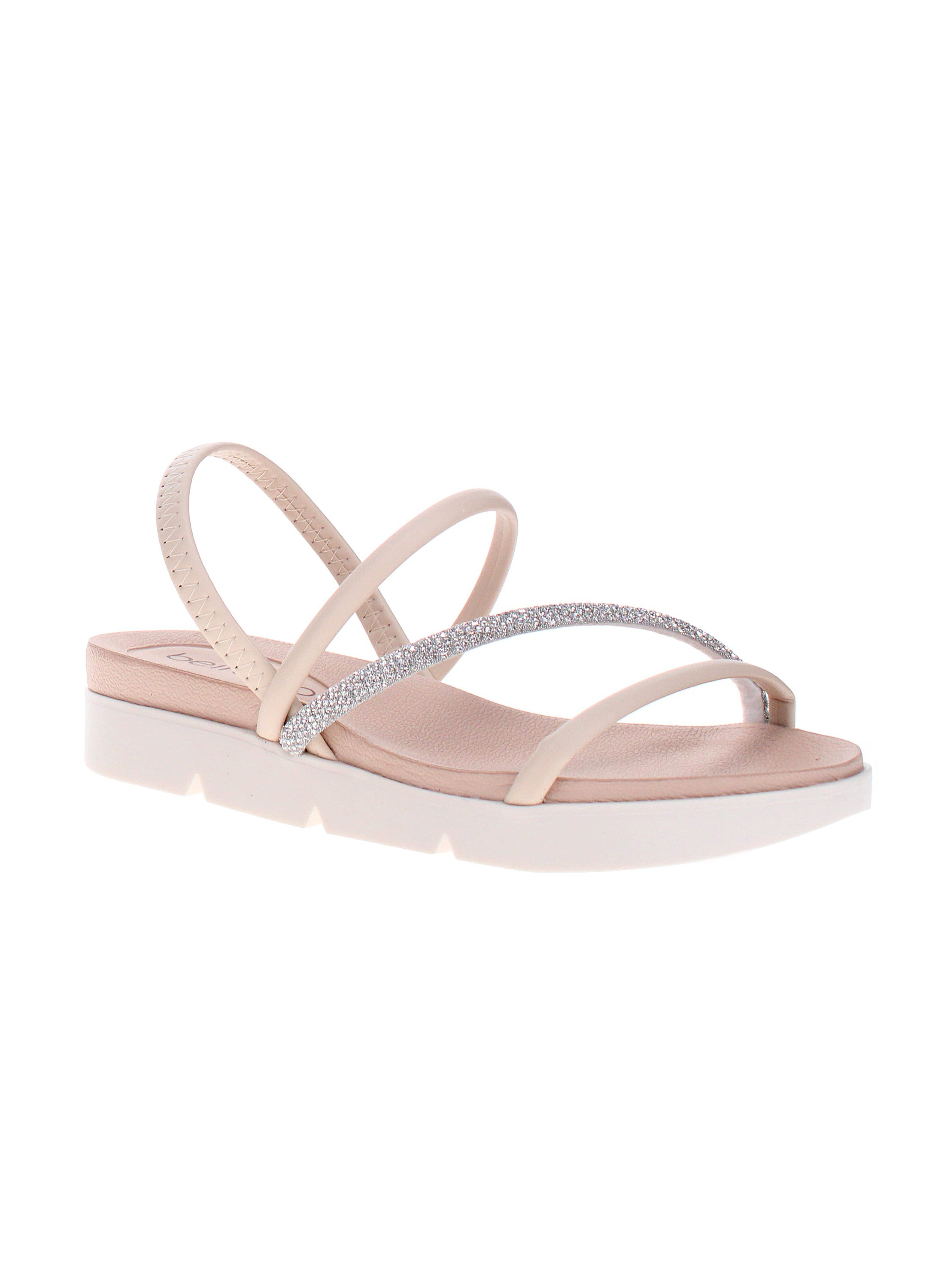 Cream Embellished Sandals