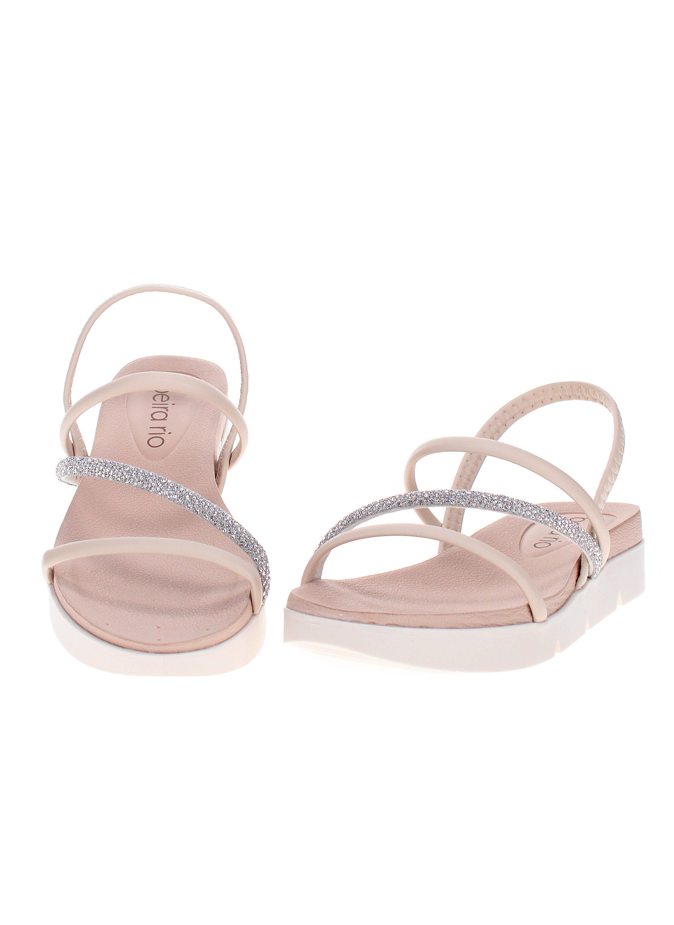 Cream Embellished Sandals