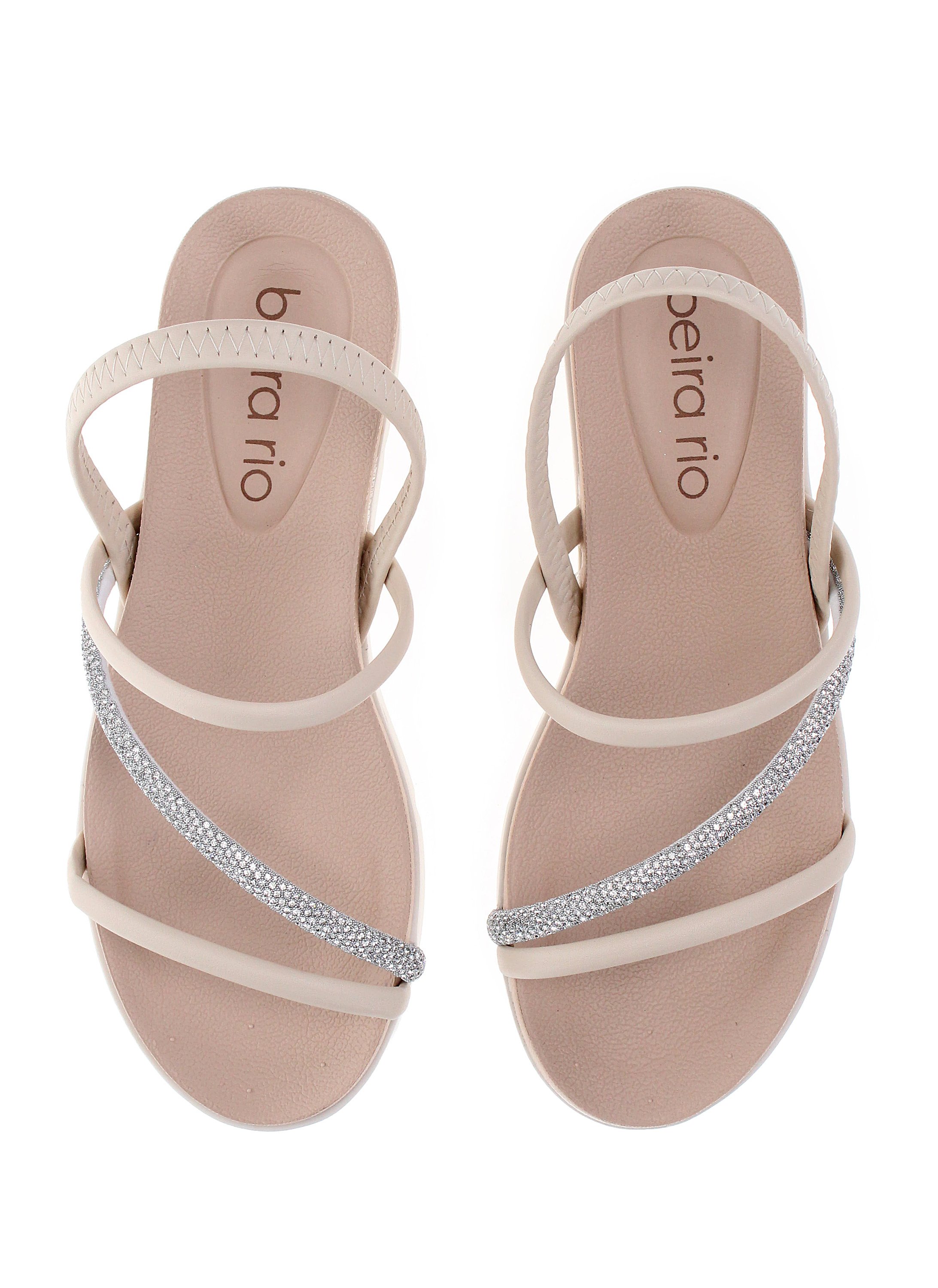 Cream Embellished Sandals
