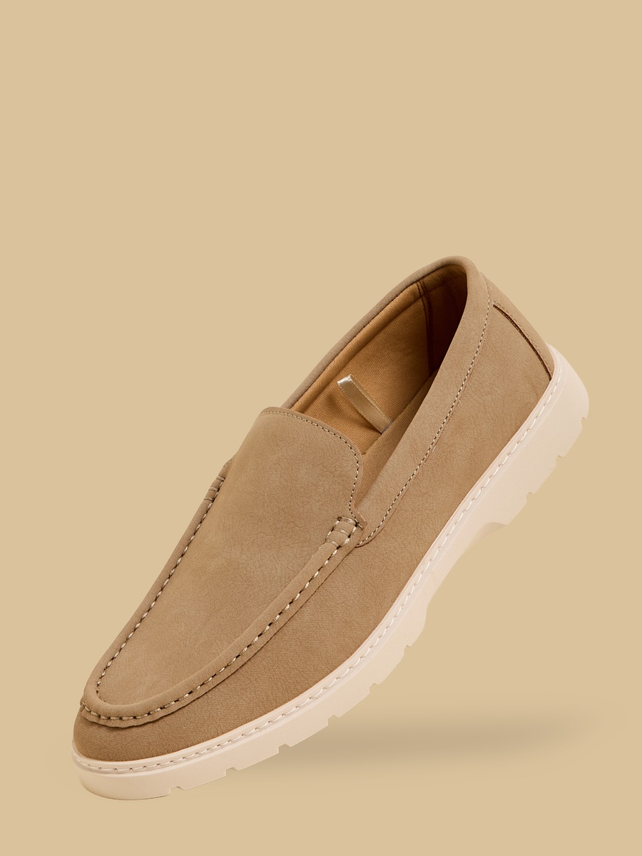 Textured Slip-On Loafers