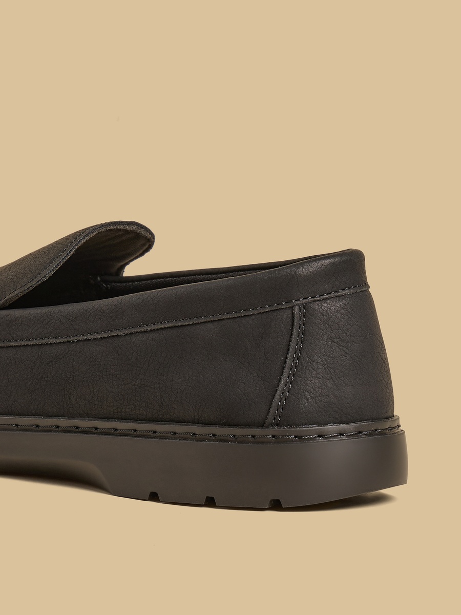 Textured Slip-On Loafers
