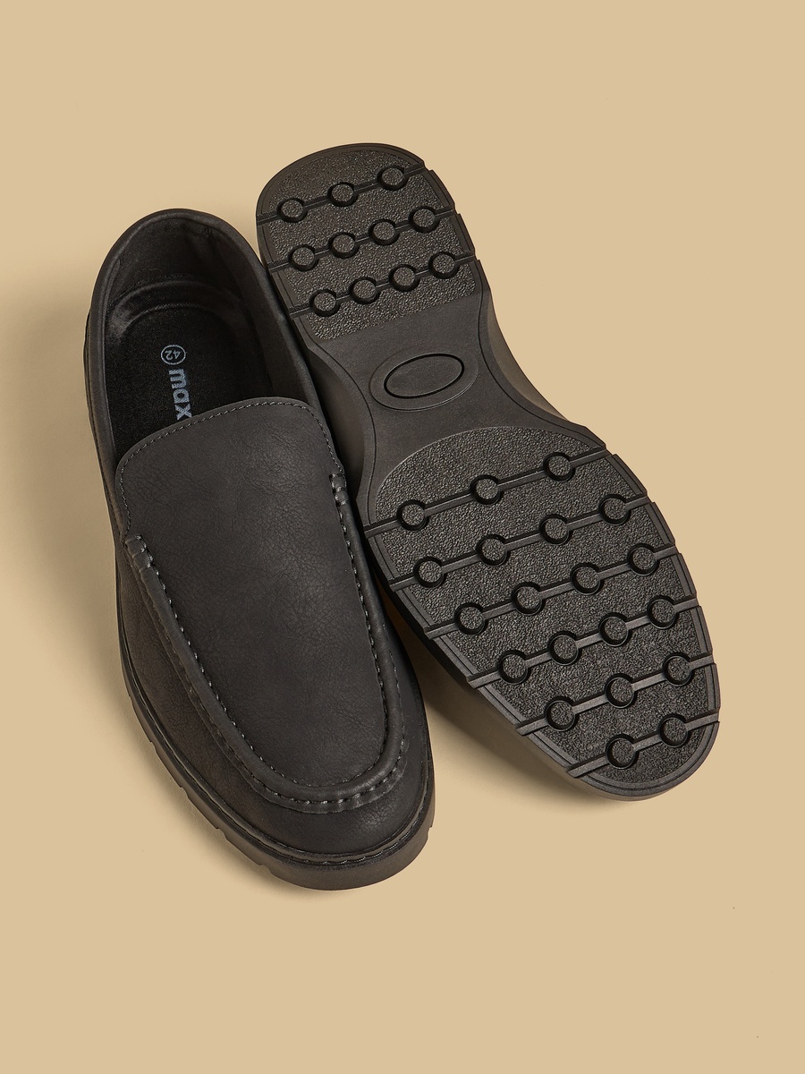 Textured Slip-On Loafers