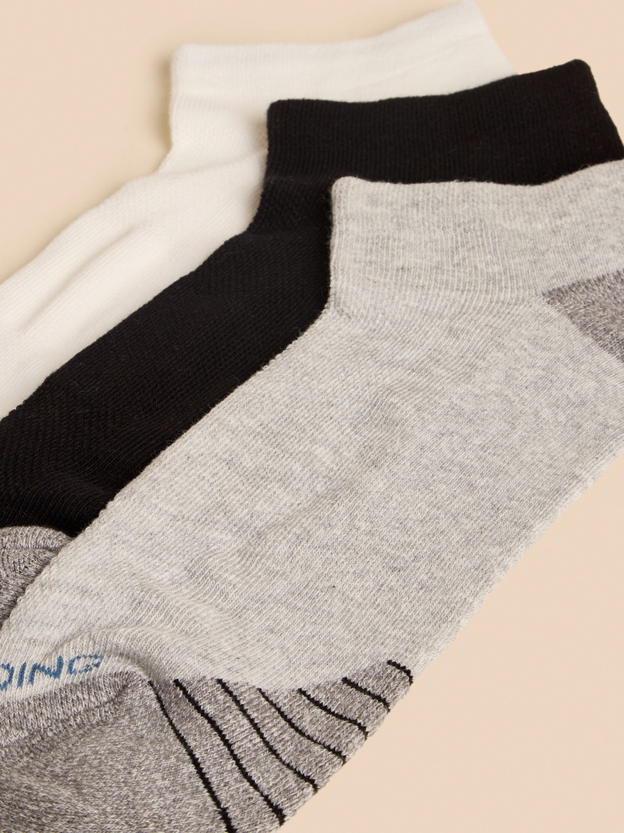 Pack of 3 - Printed Half Terry Ankle Length Socks