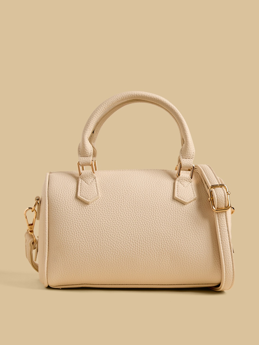 Textured Crossbody Bag with Detachable Strap