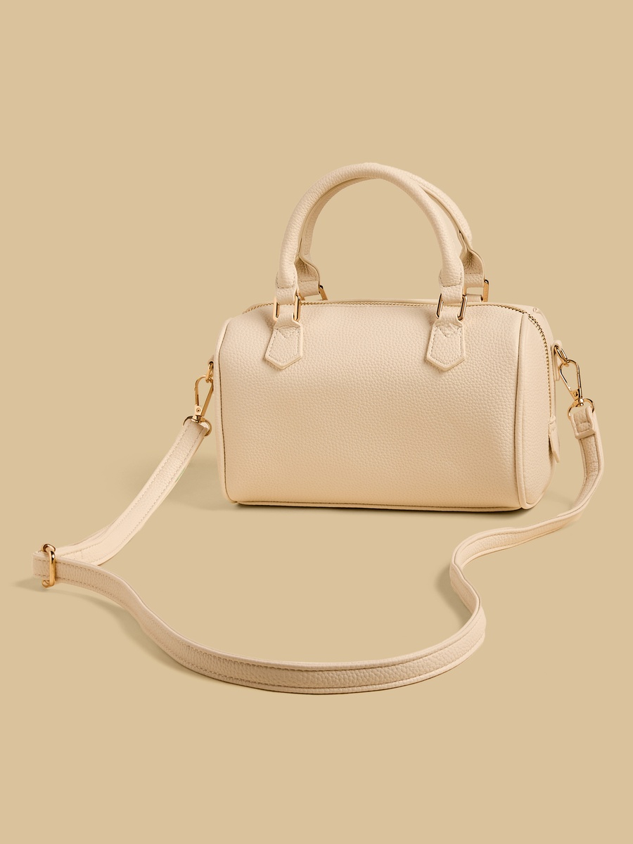 Textured Crossbody Bag with Detachable Strap
