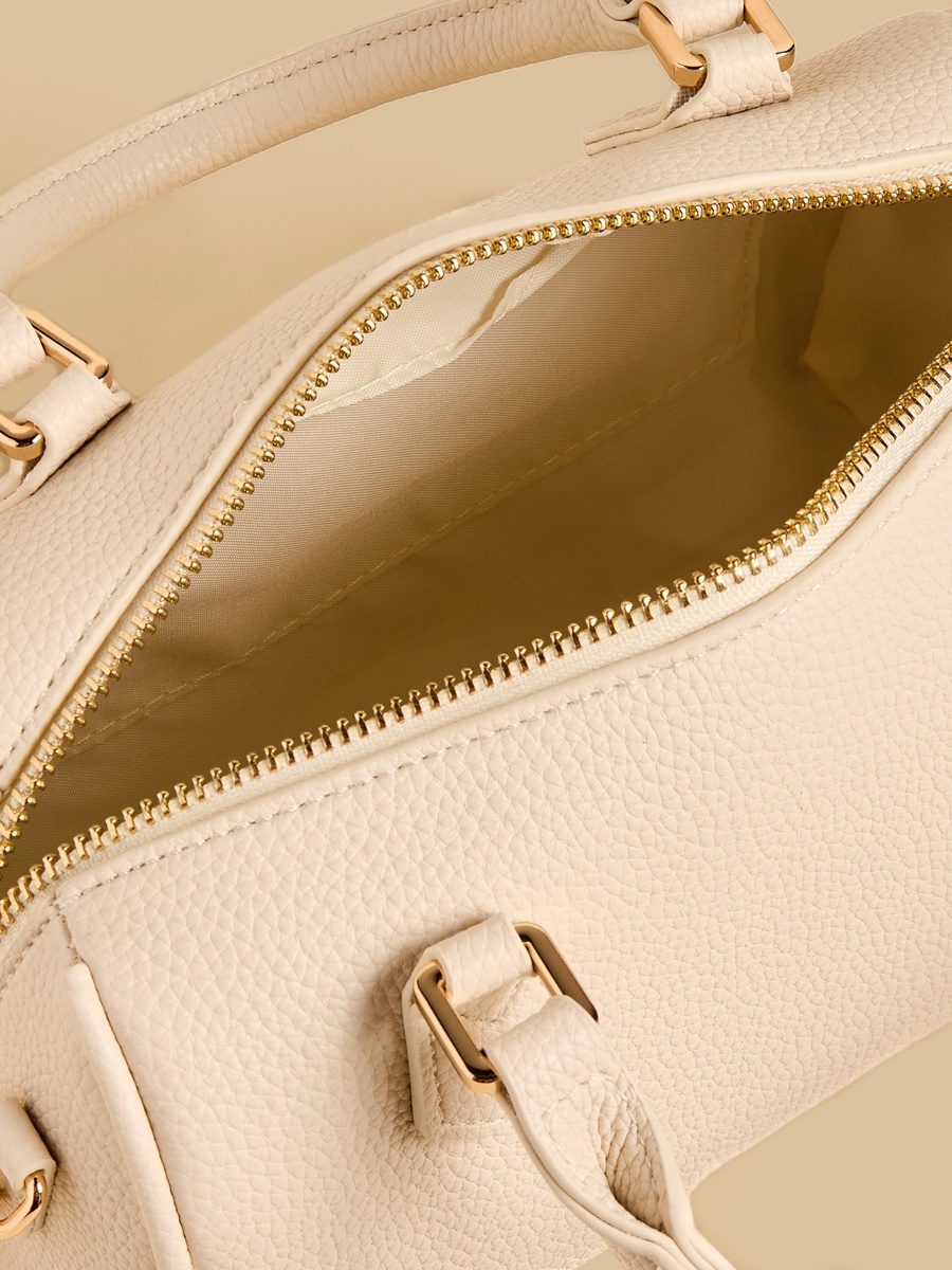 Textured Crossbody Bag with Detachable Strap