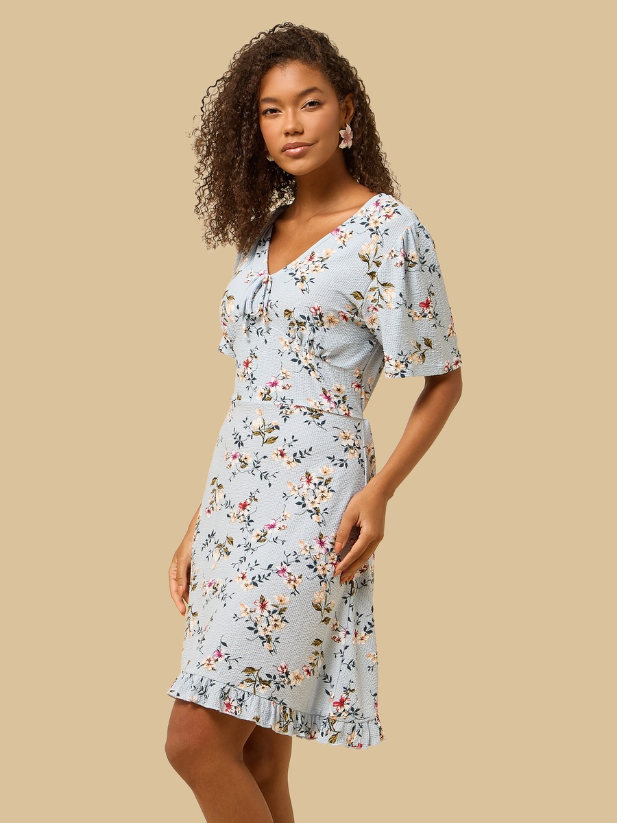 Floral Print V-Neck Dress