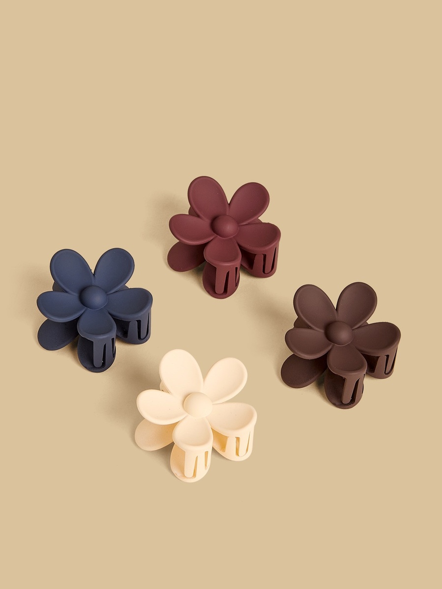 Pack of 4 - Floral Hair Clamp