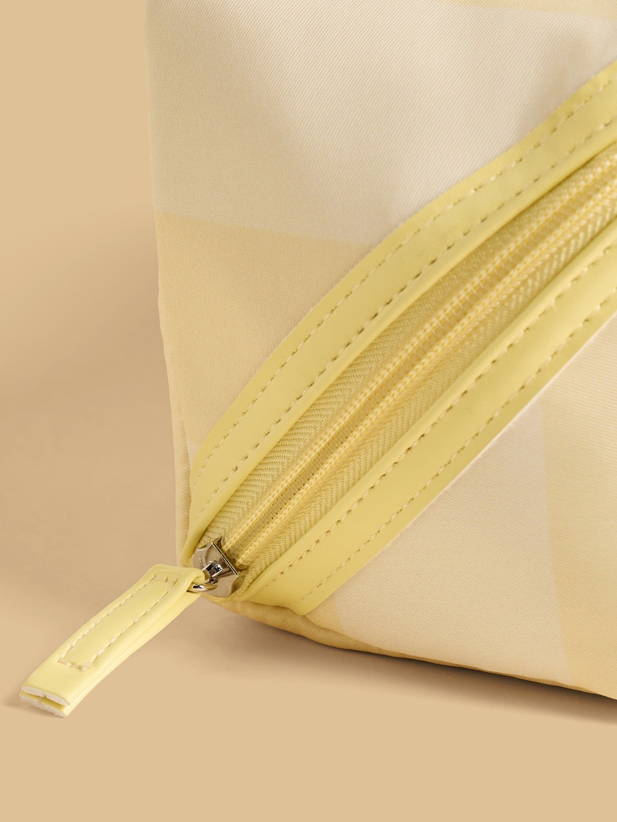 Stitch Print Pouch with Zip Closure