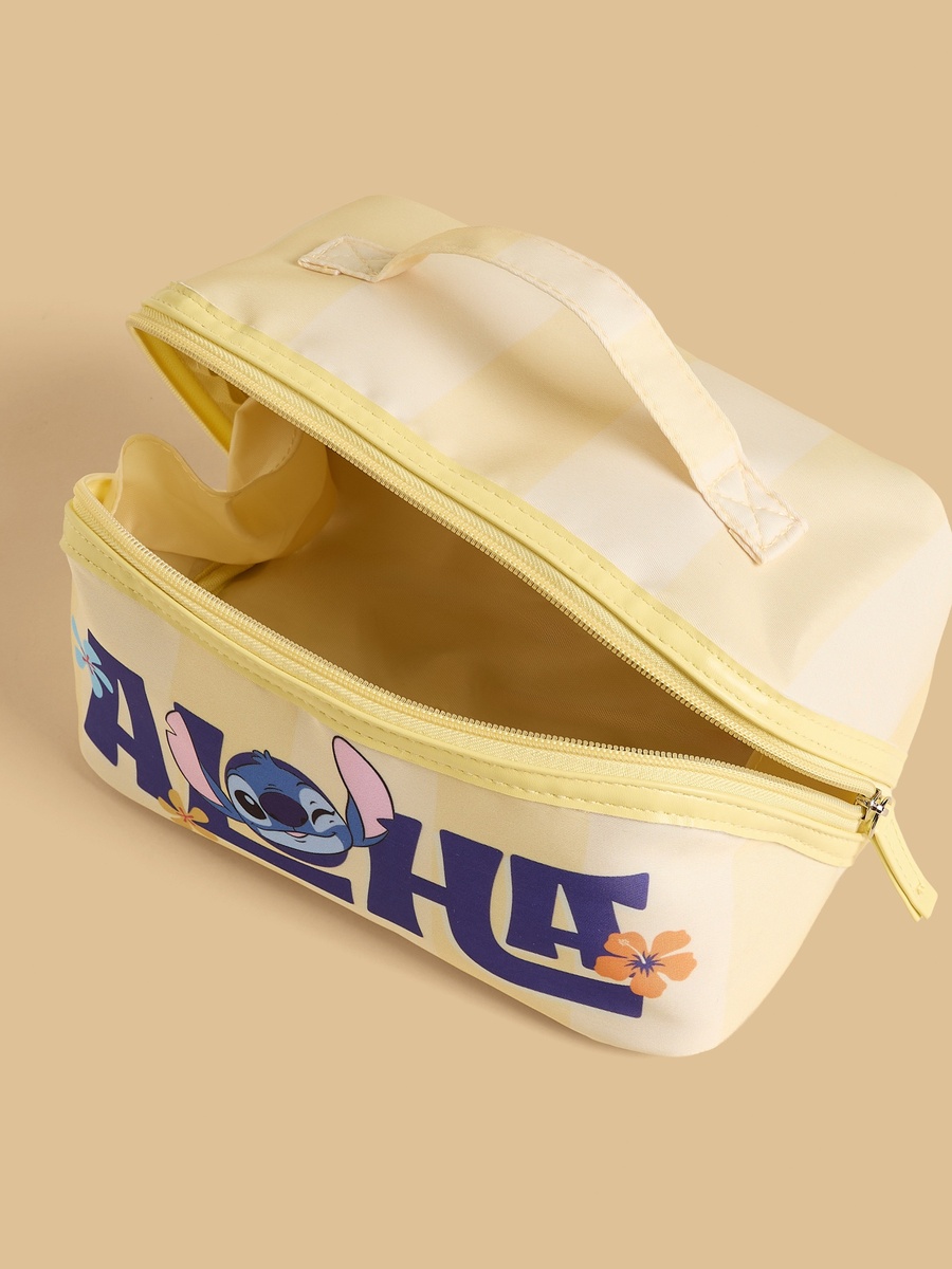 Stitch Print Pouch with Zip Closure